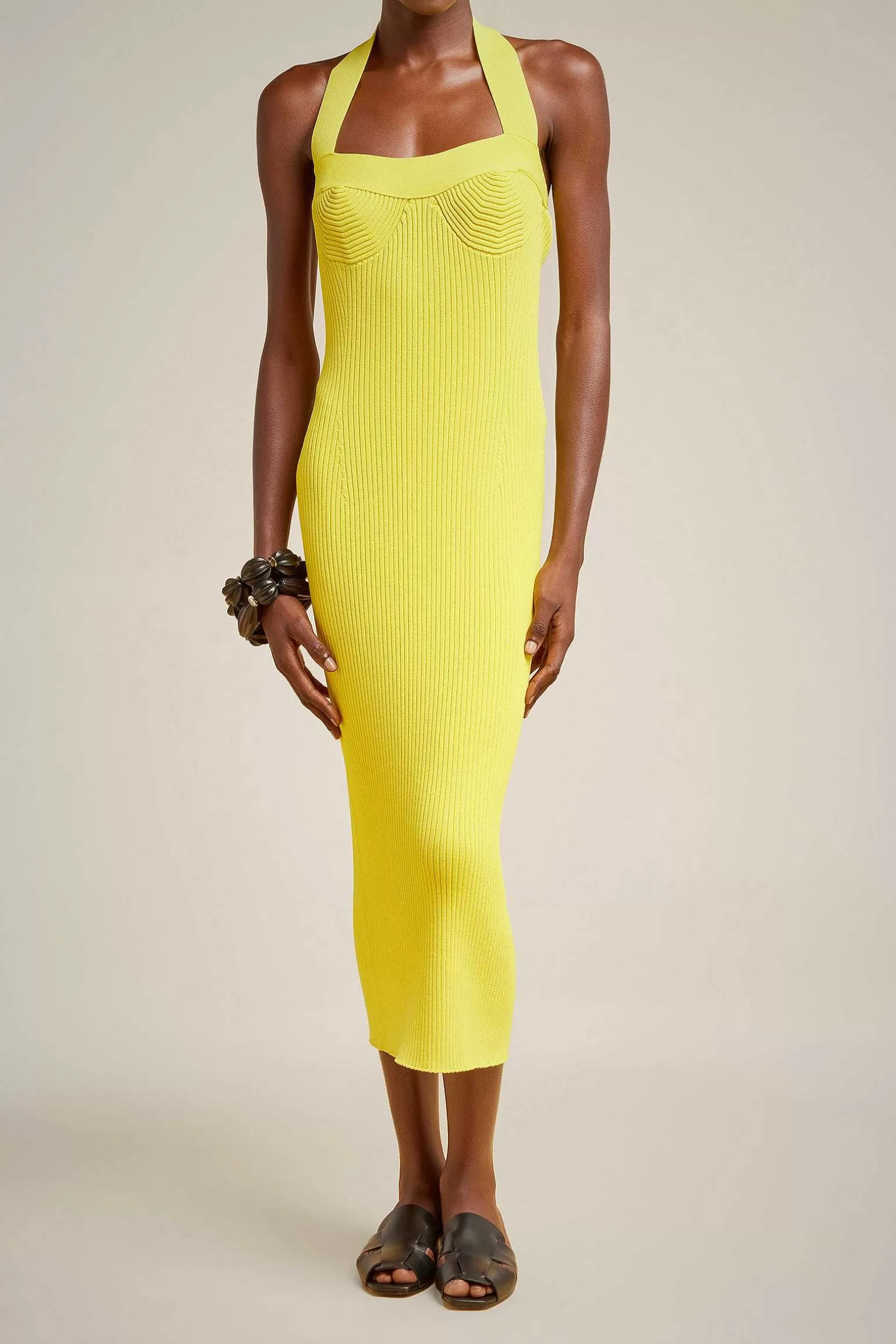 Clearance Liviana conti Abito Con Coppe Crazy Lemon | Ebano | Nero