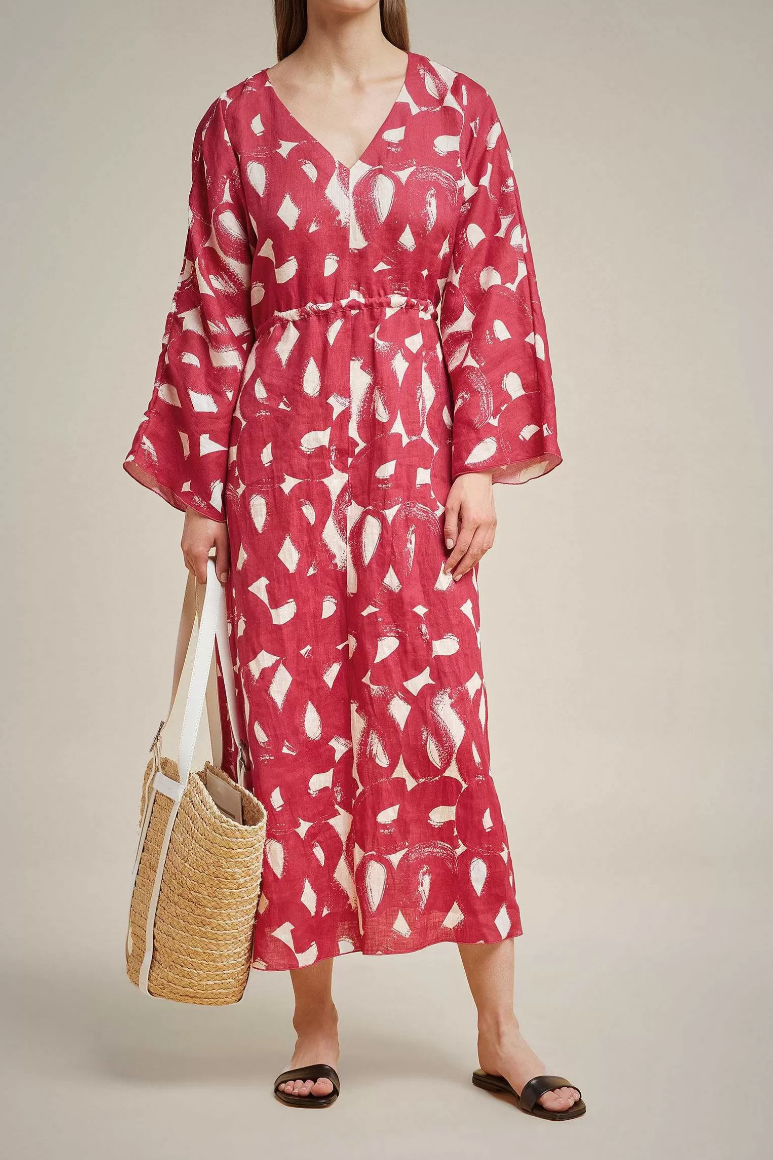 Clearance Liviana conti Abito Kimono Lettering Geranio