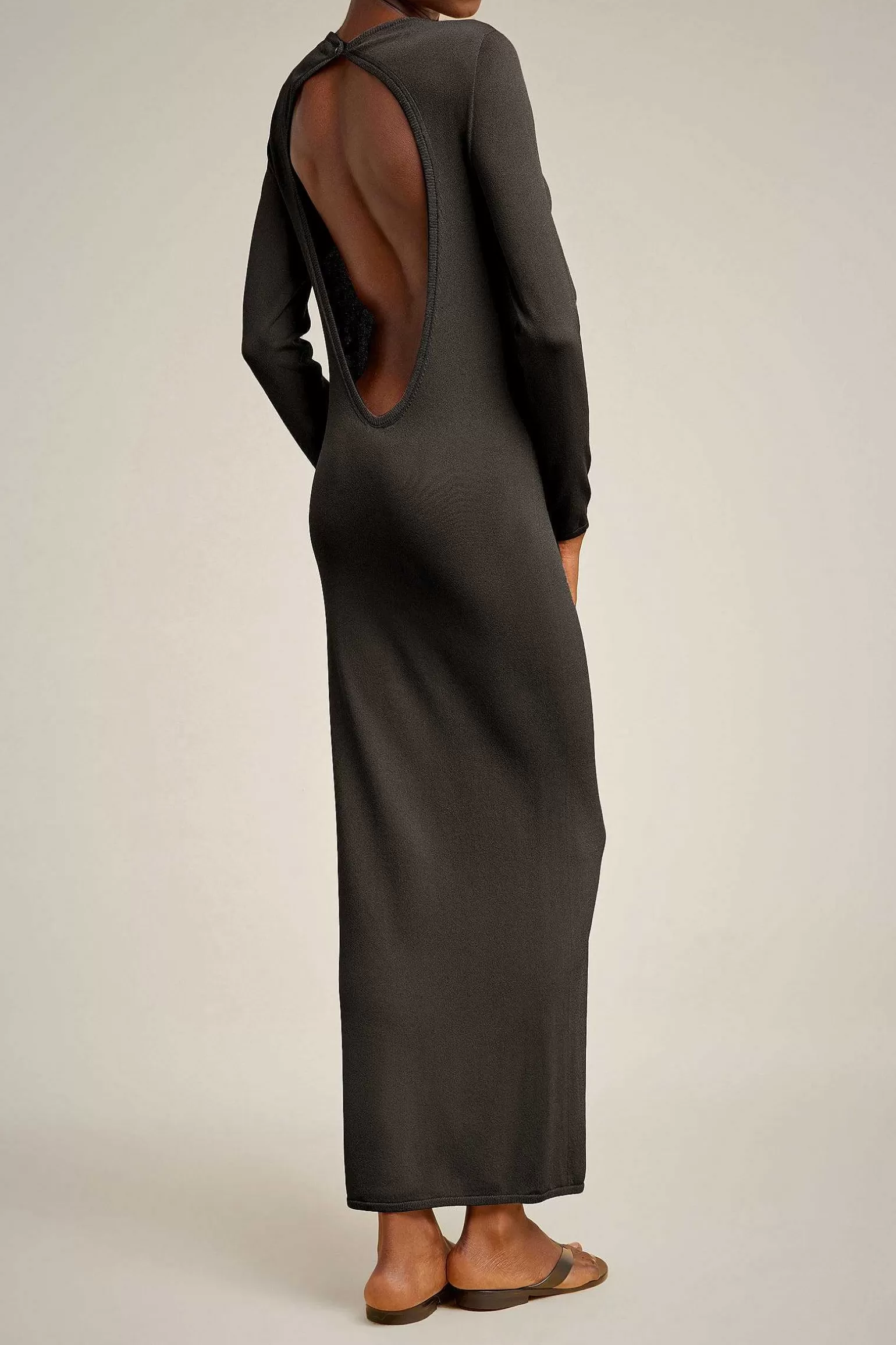 Flash Sale Liviana conti Abito Schiena Motivo Ebano | Nero