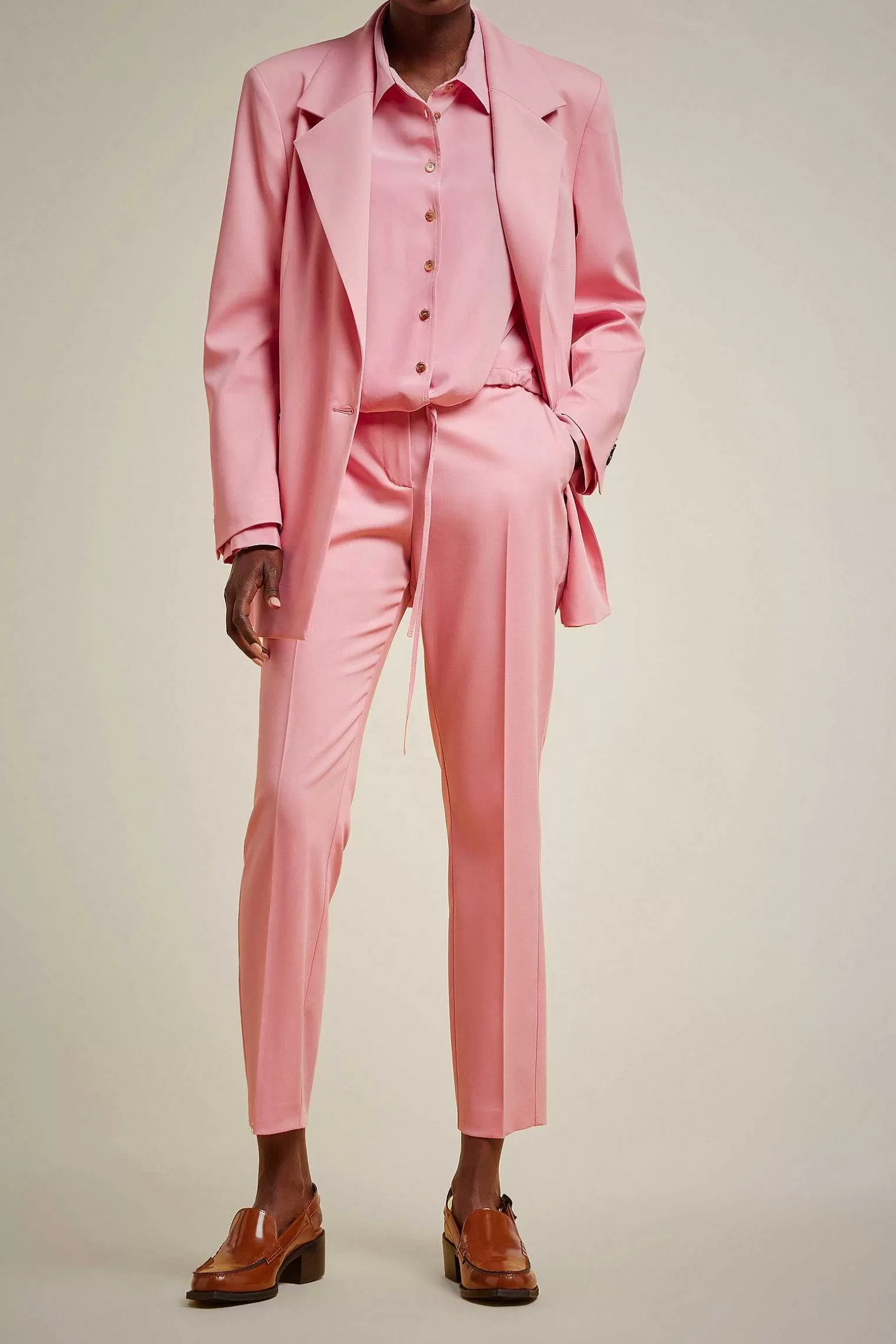 Online Liviana conti Blazer Doppiopetto Rosa Ruby | Marea | Latte D'Avena