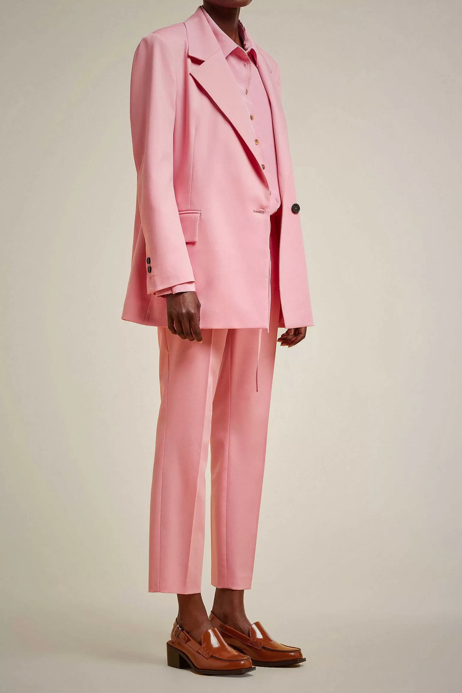 Online Liviana conti Blazer Doppiopetto Rosa Ruby | Marea | Latte D'Avena