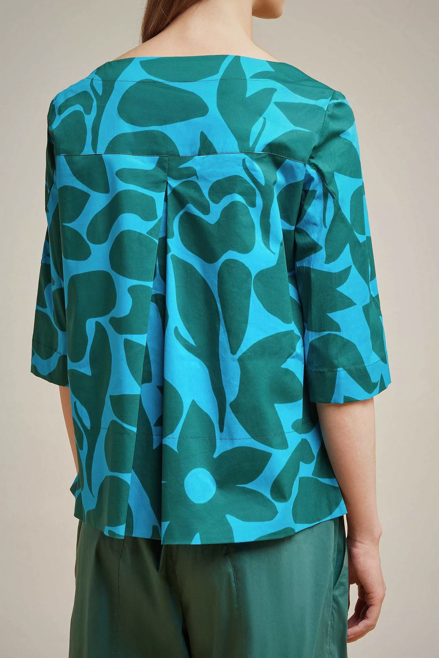 Outlet Liviana conti Blusa Fiore Stencil Bosco