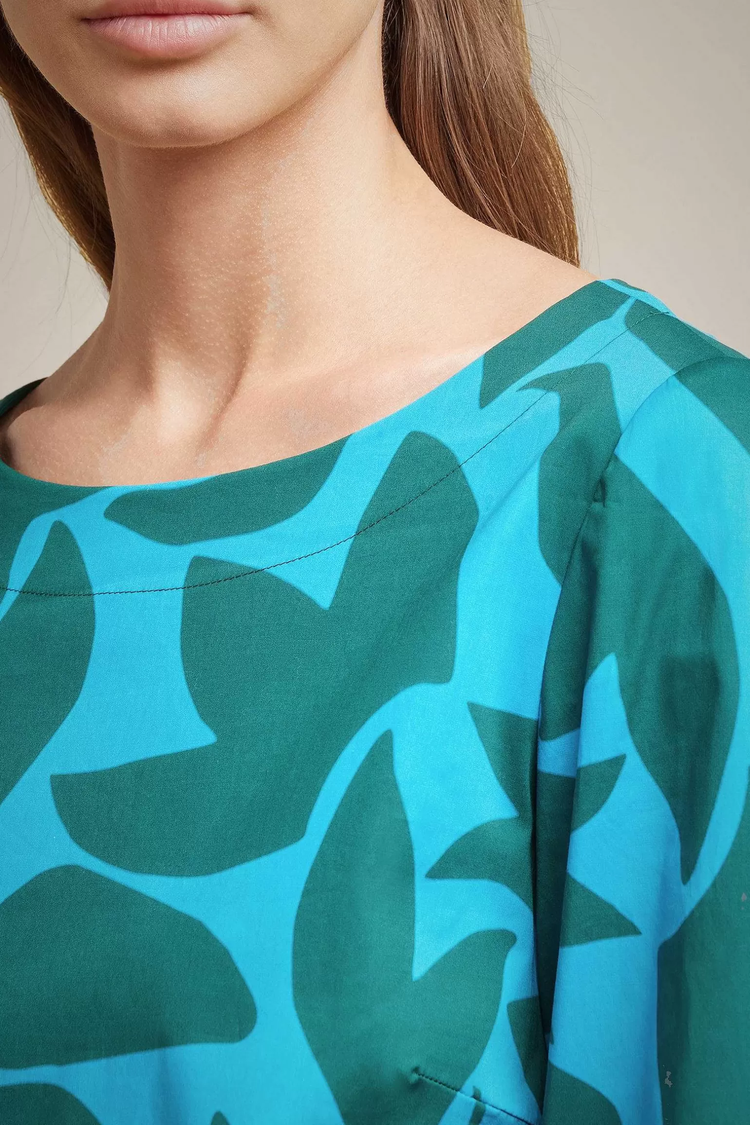 Outlet Liviana conti Blusa Fiore Stencil Bosco