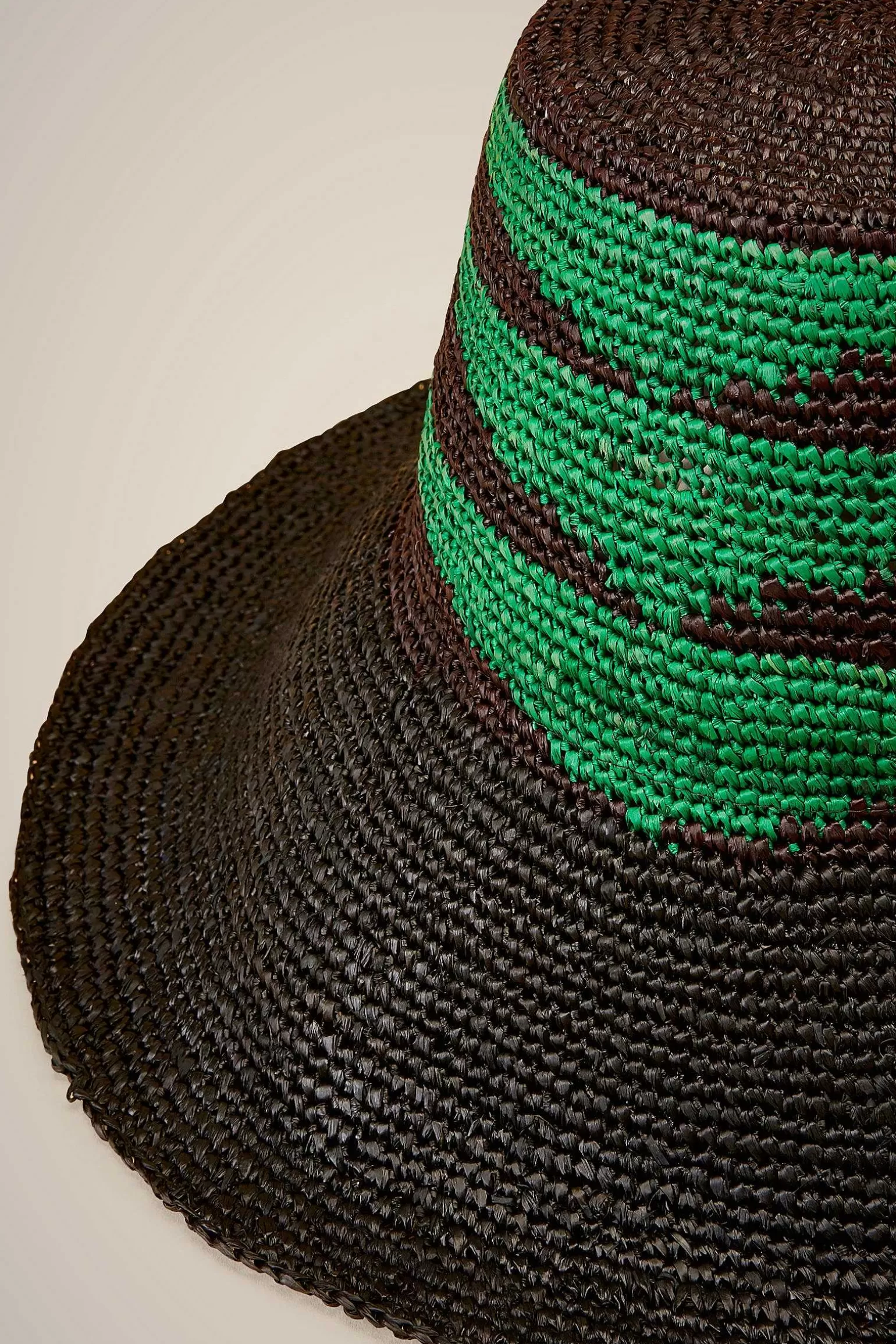 Fashion Liviana conti Bucket Rafia Nero/Moro/Aloe