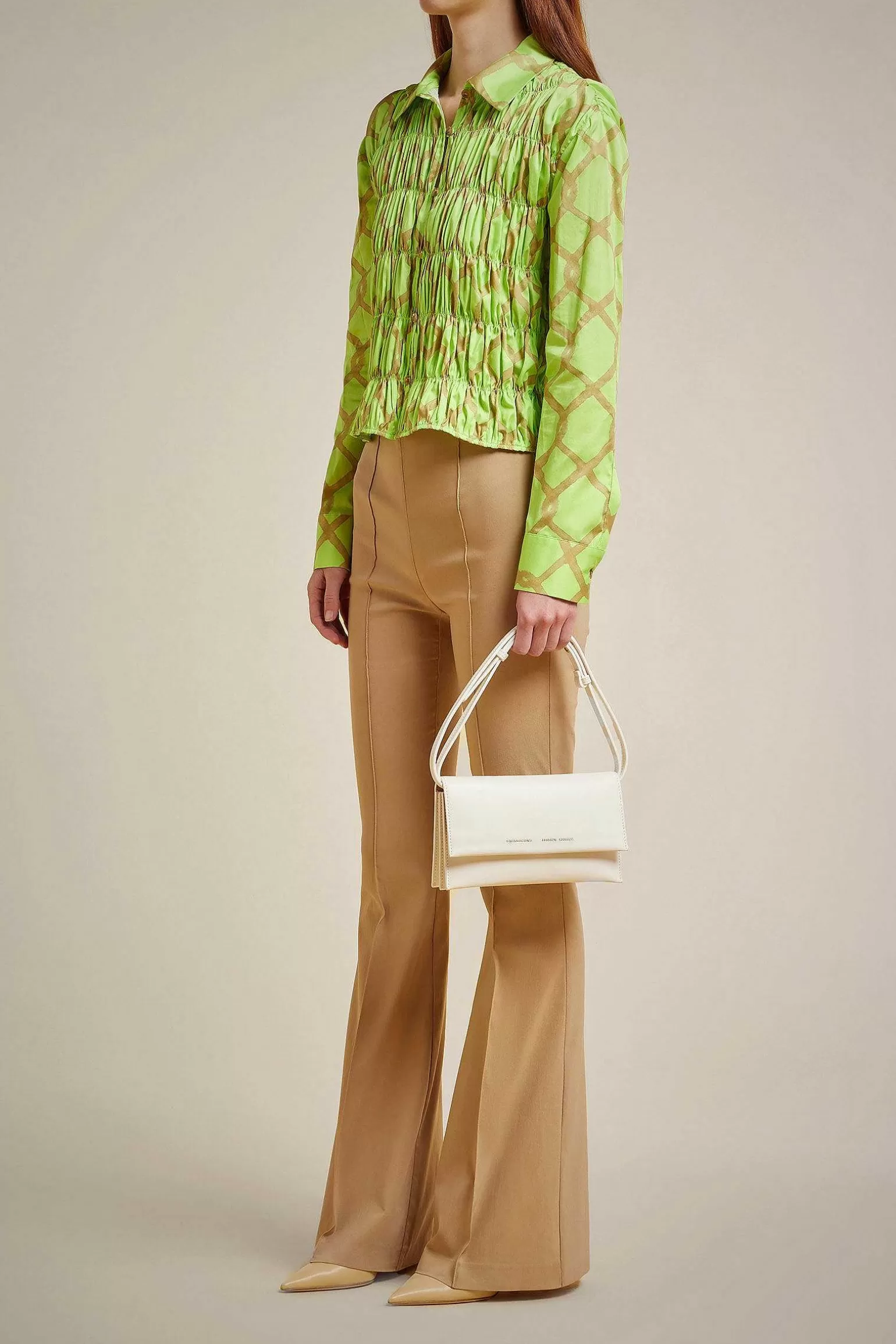 Shop Liviana conti Camicia Arriccio Rete Lime/Argilla