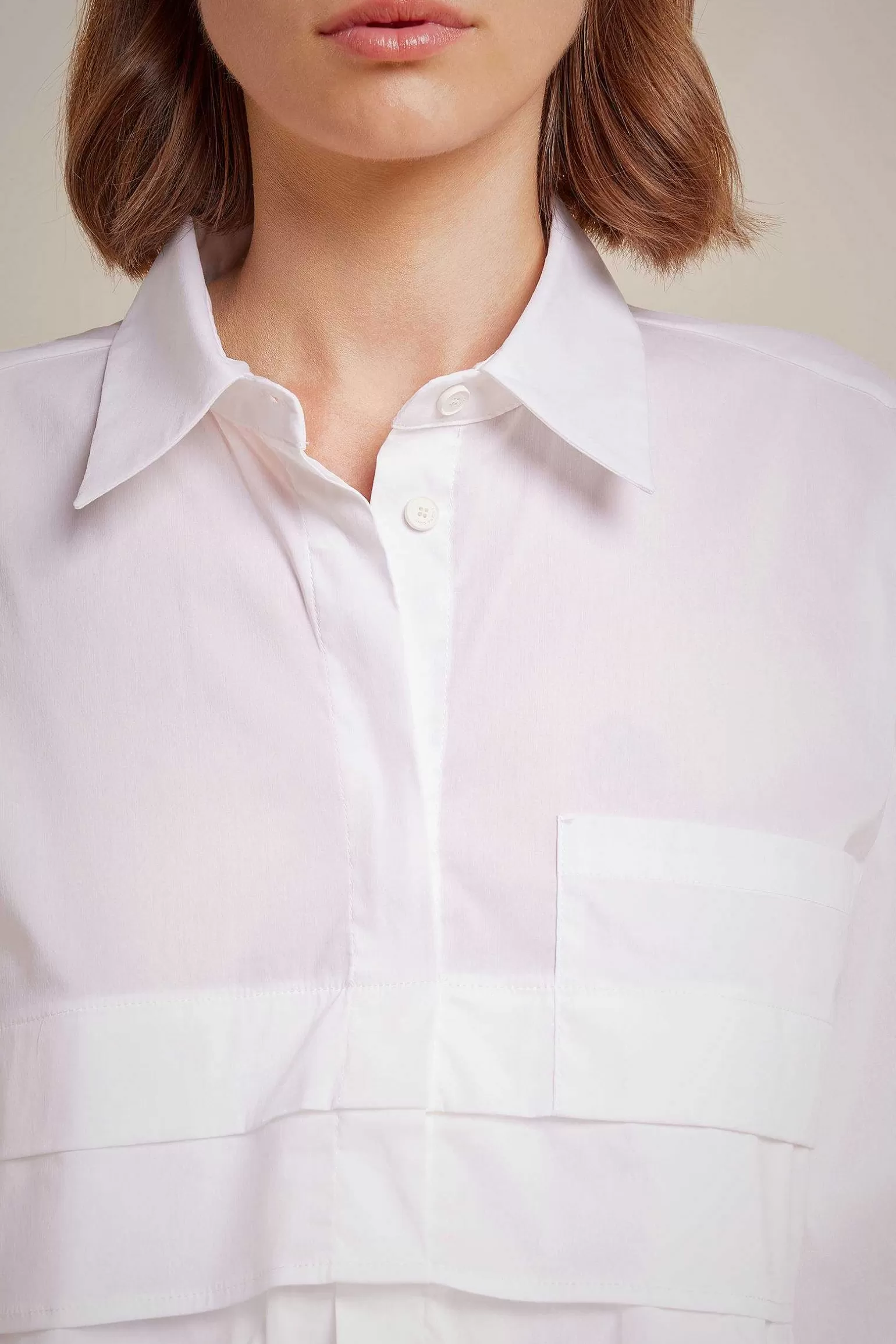 Online Liviana conti Camicia Con Tulle Bianco | Notte | Bosco | Nero