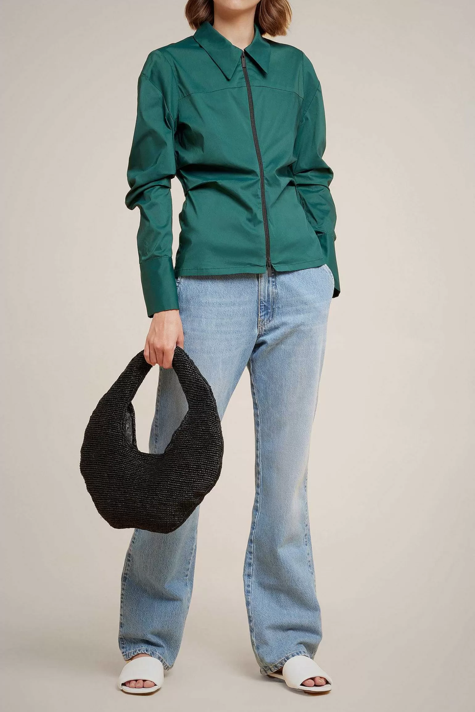 Online Liviana conti Camicia Con Zip Bosco | Nero