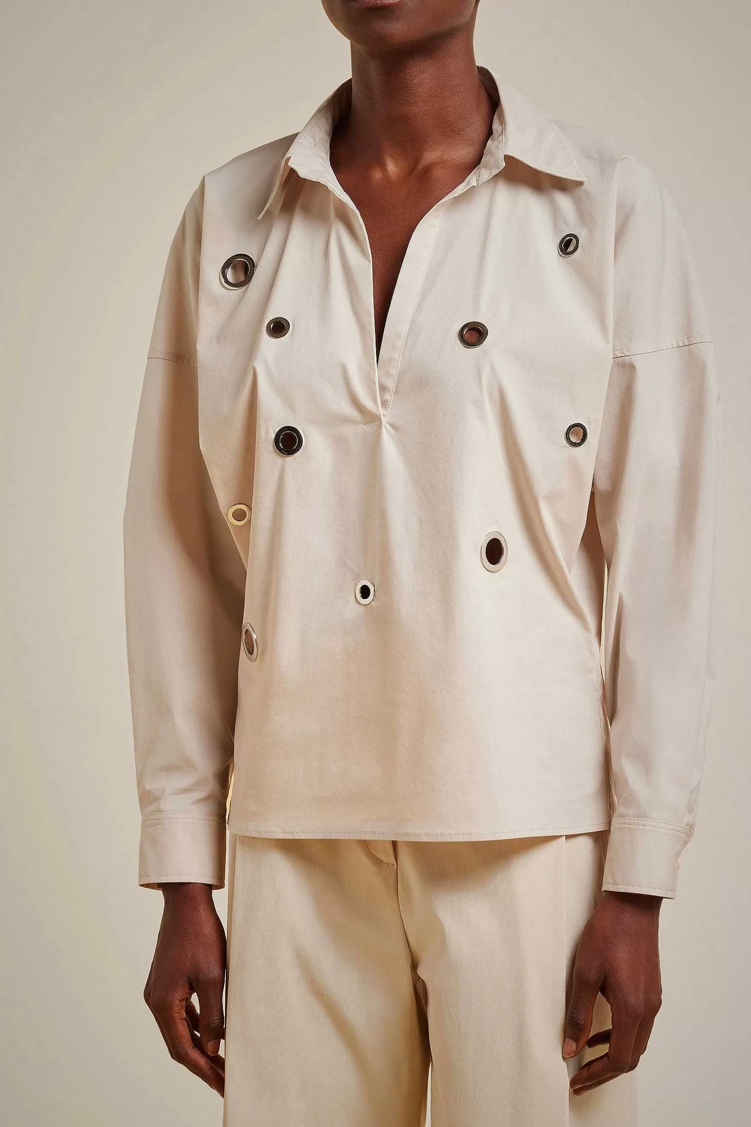 Best Sale Liviana conti Camicia Kimono Latte D'Avena