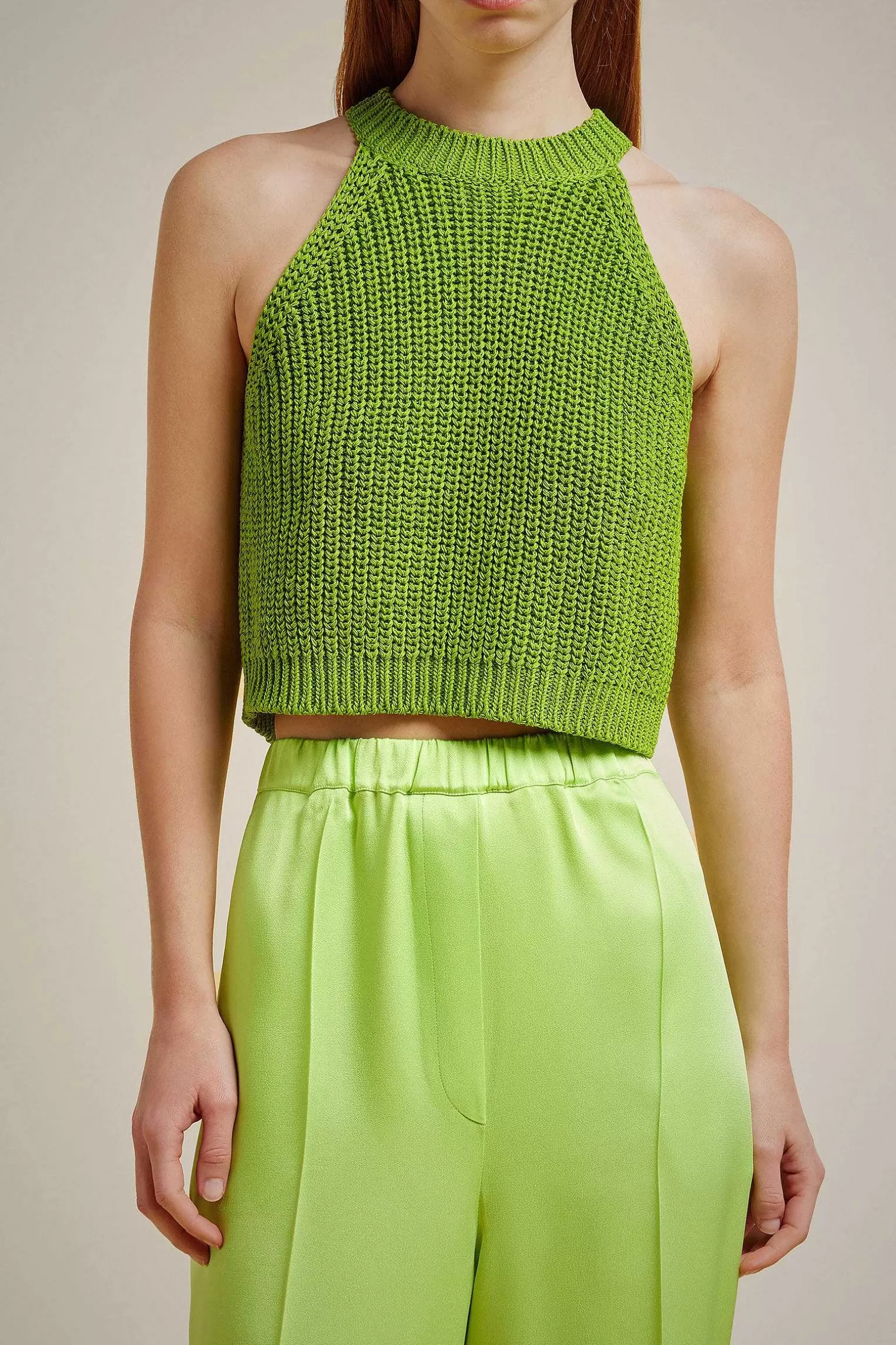 Shop Liviana conti Canotta P.Pannocchia Cyber Lime | Nero