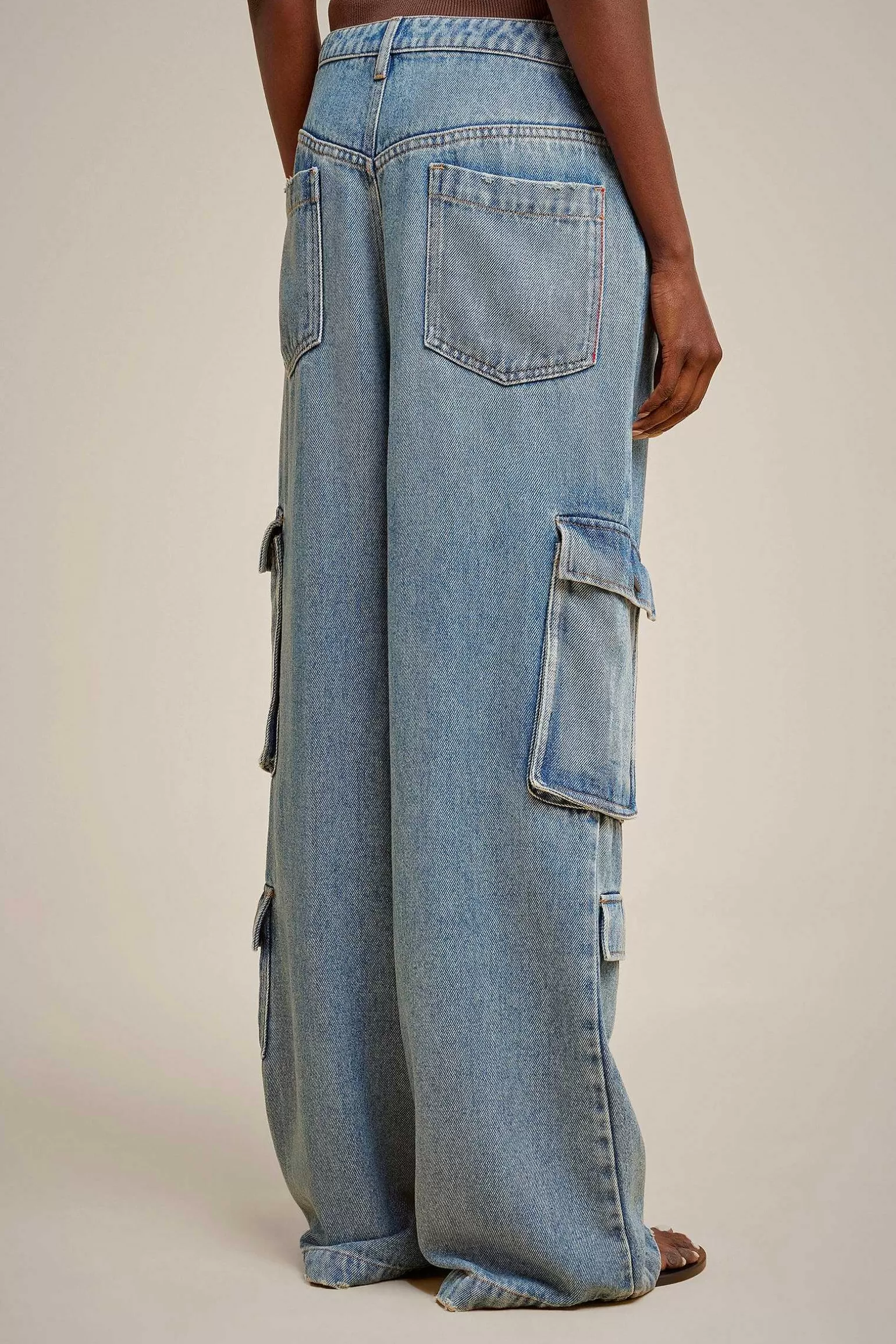 Shop Liviana conti Cargo Jeans Stone Wash The'