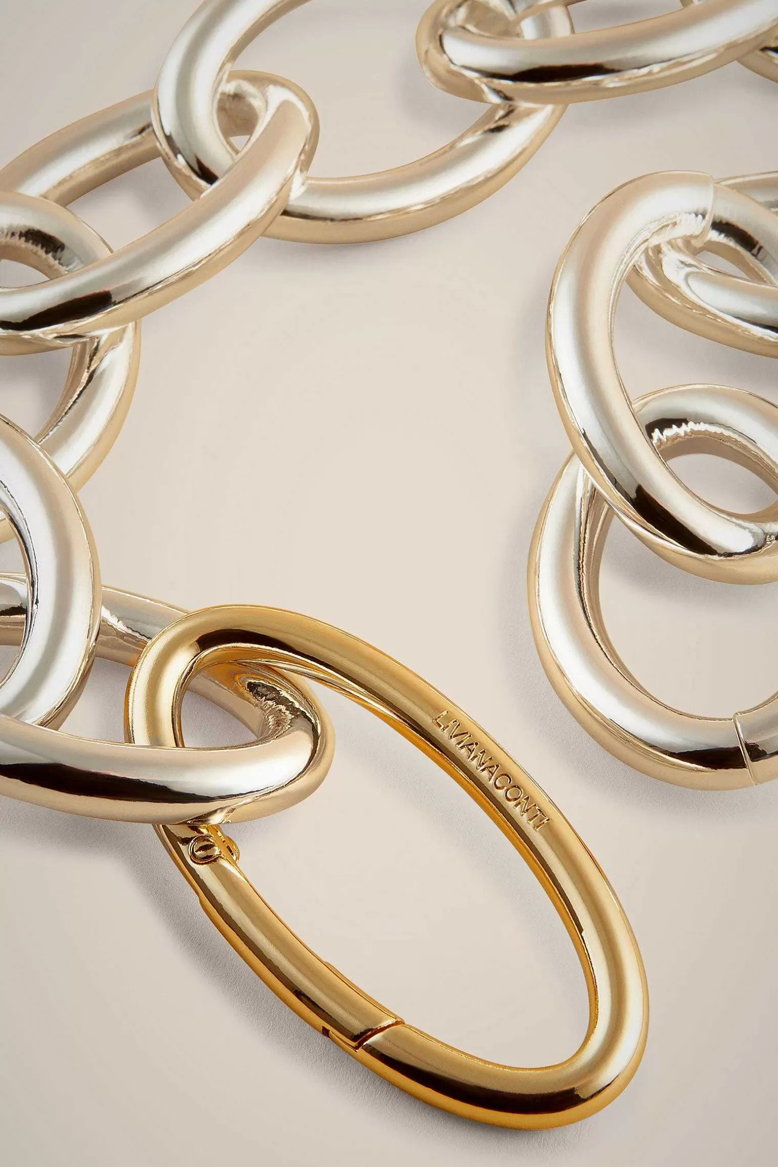 Best Liviana conti Collana Catena Ovale Argento/Oro