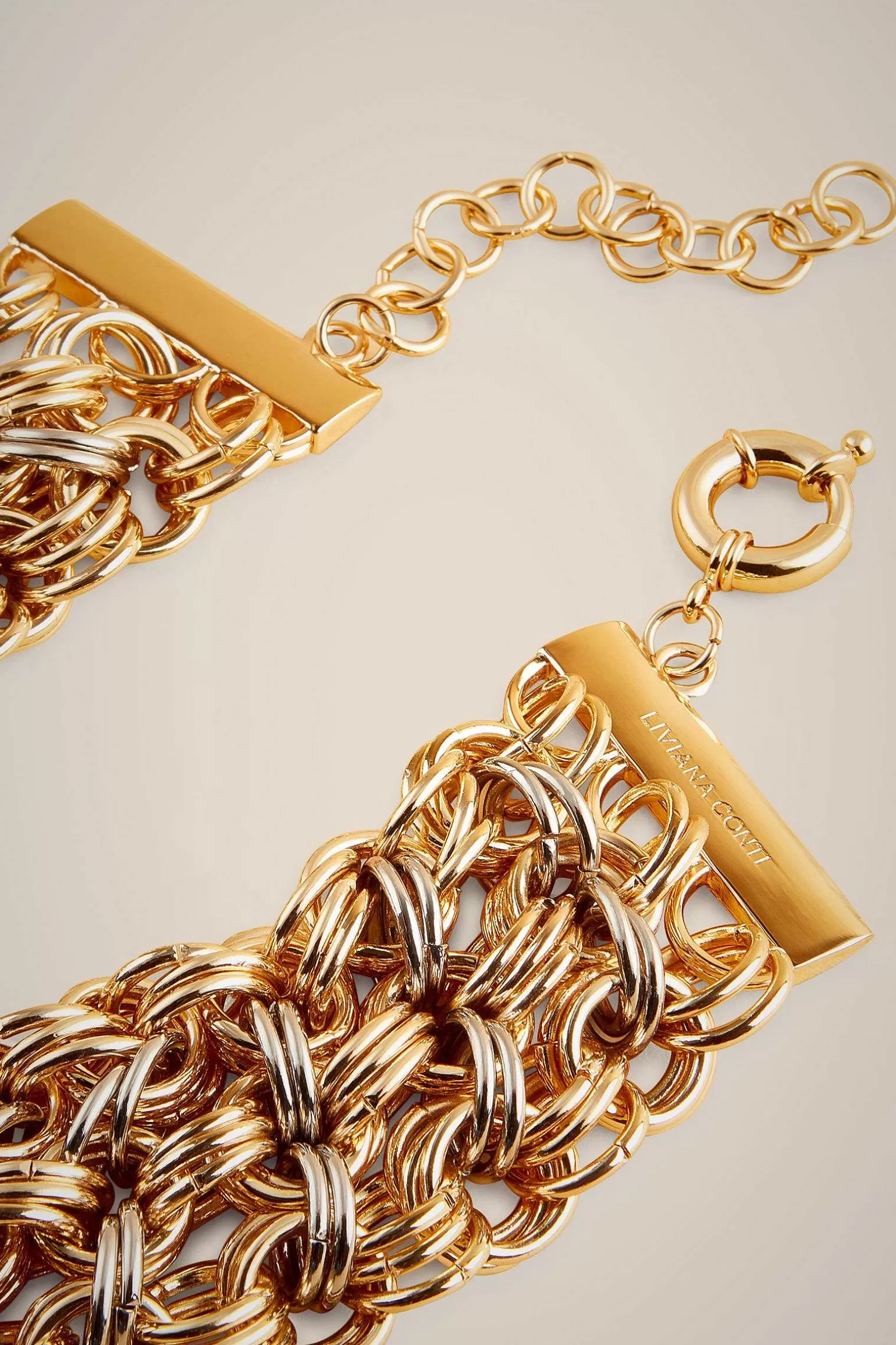 Clearance Liviana conti Collana Maglia Metal Oro/Argento