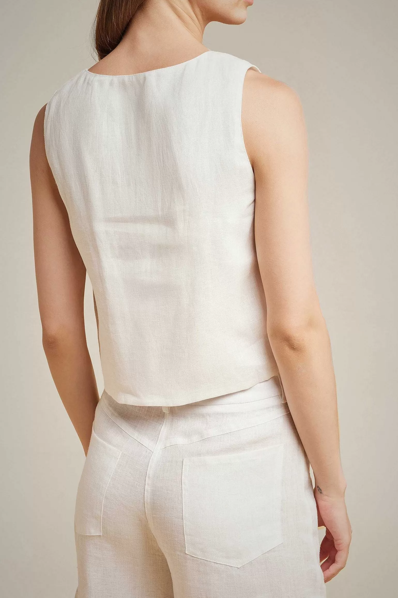 Outlet Liviana conti Crop Top Bianco | Nero
