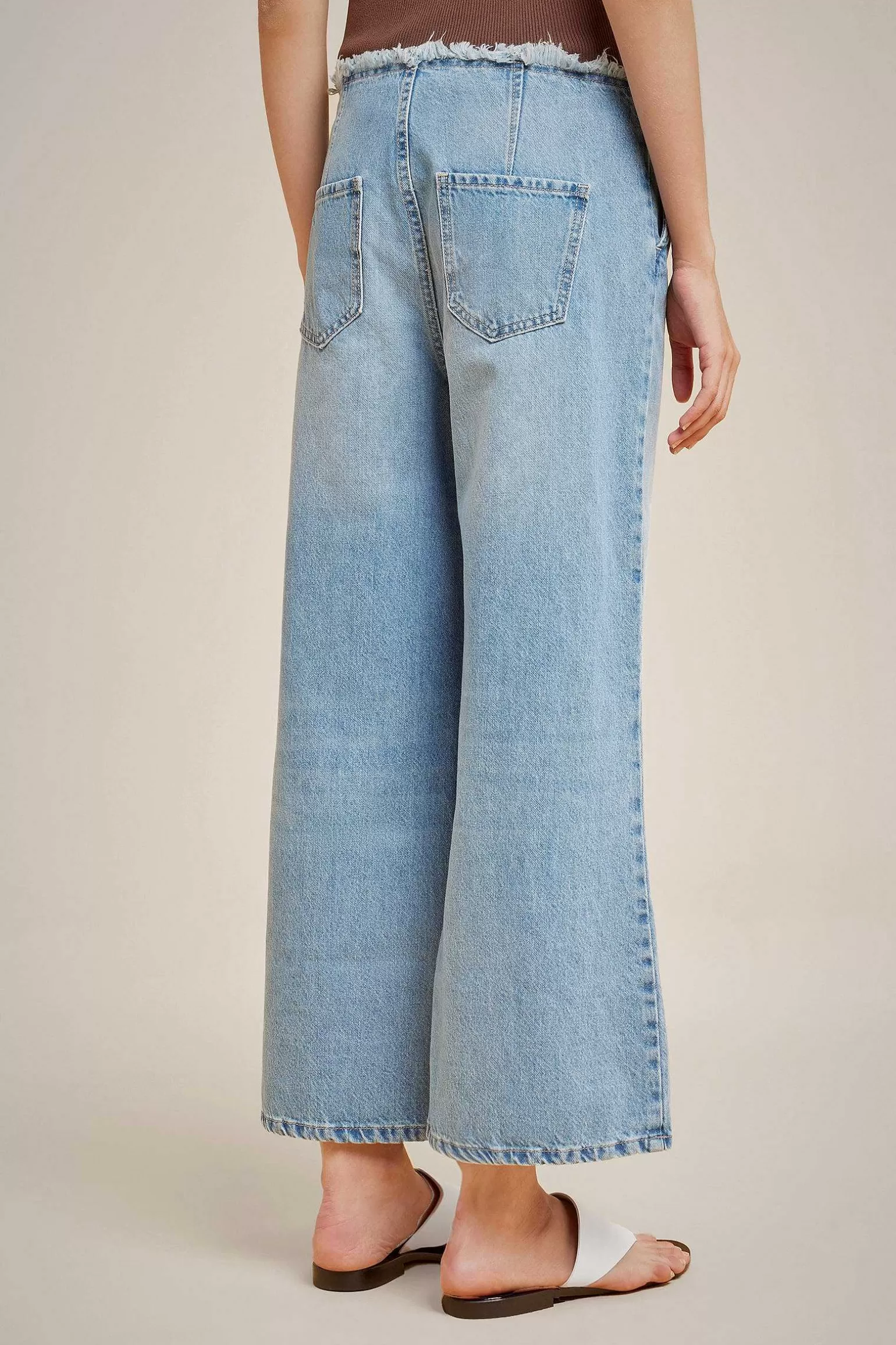 Hot Liviana conti Cropped Jeans Denim Light Blue