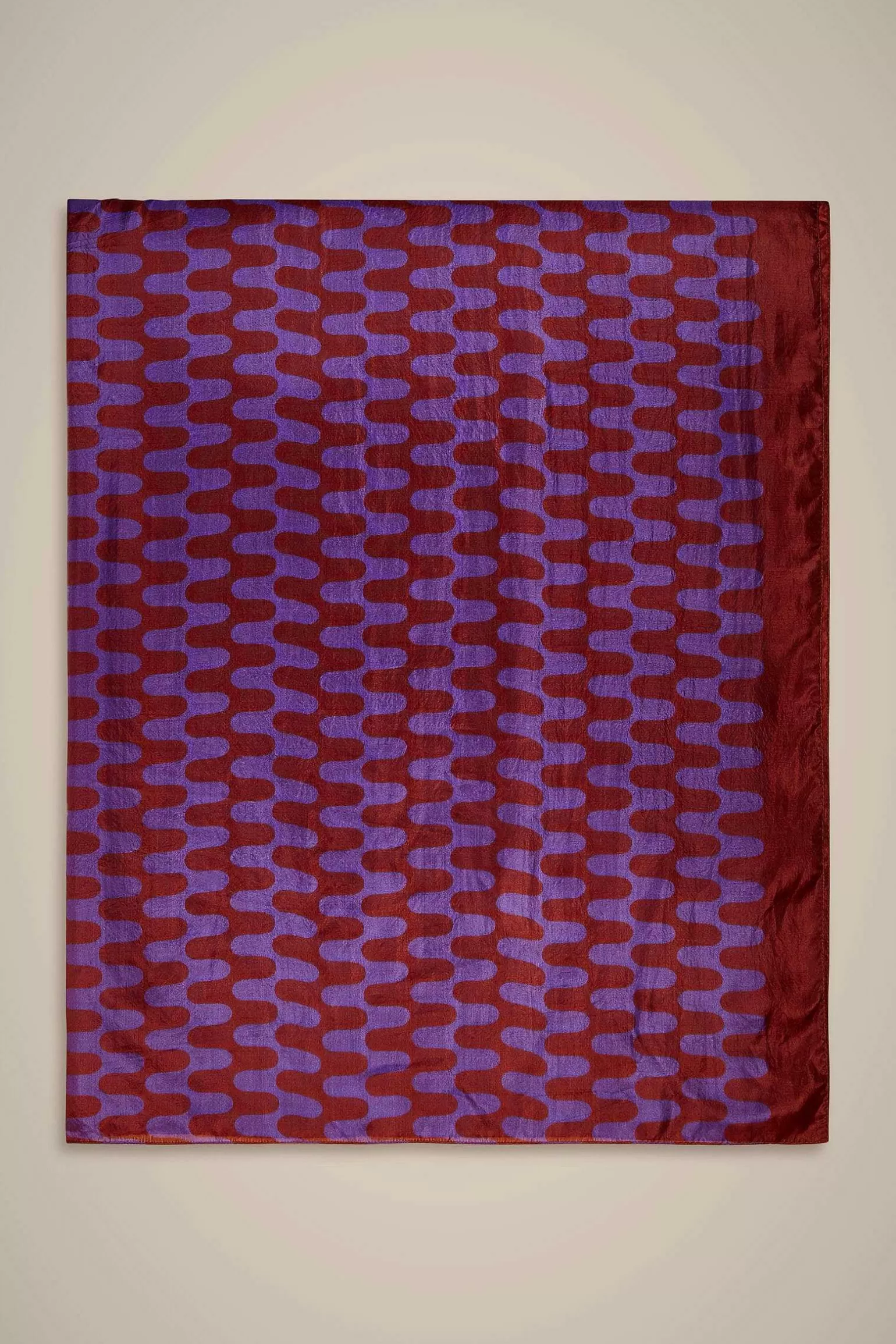 Store Liviana conti Foulard Stampa Onde Onde Ruggine/Uva