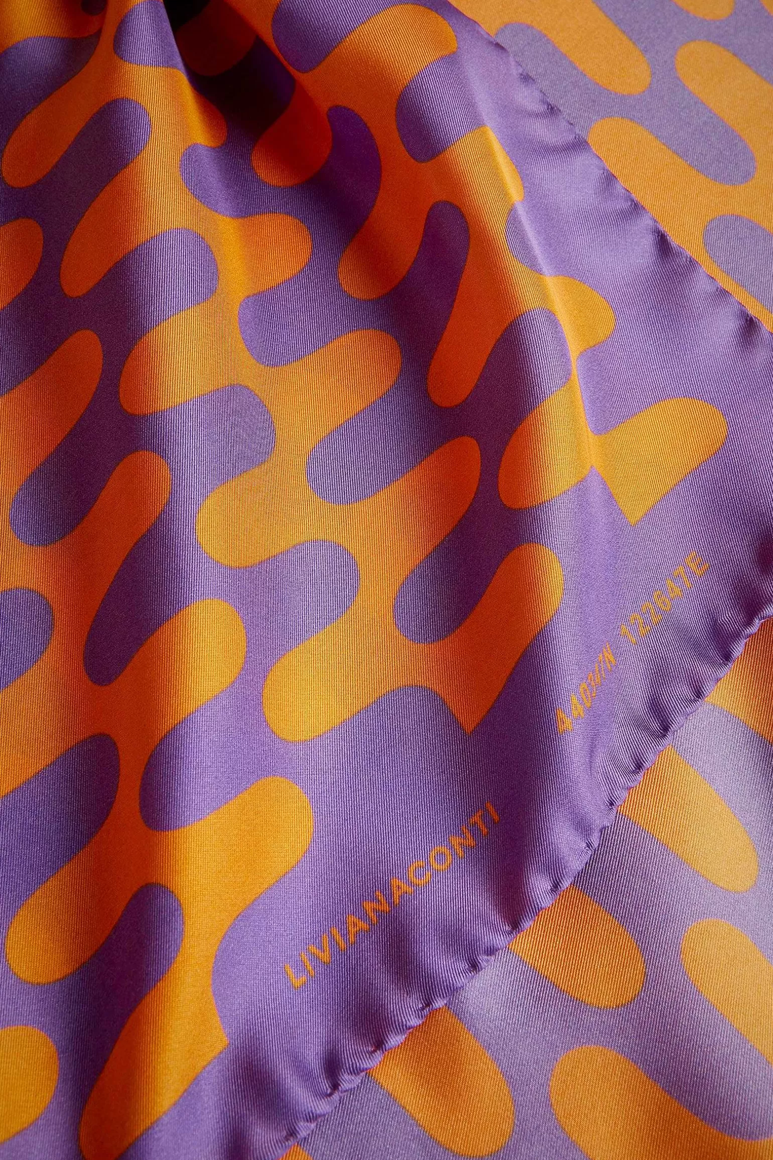 Clearance Liviana conti Foulard Stampa Onde Onde Uva/Mango