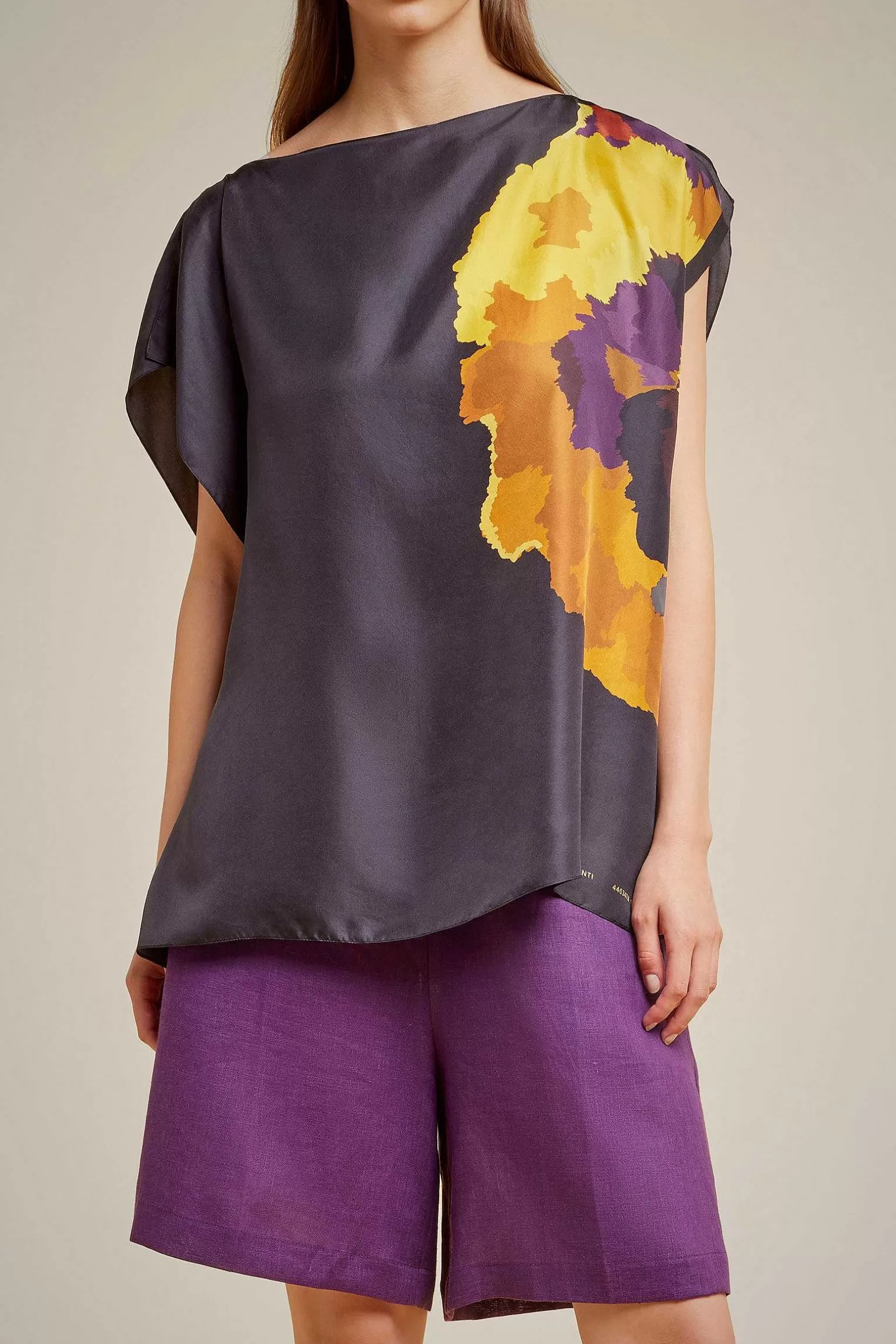 Discount Liviana conti Foulard/ T-Shirt Viola Tricolor
