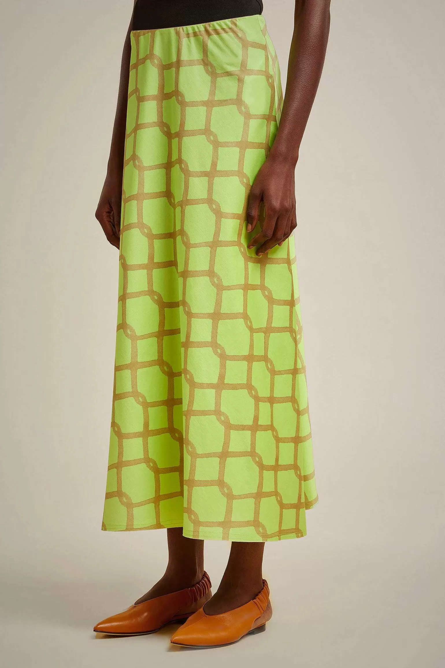 Shop Liviana conti Gonna Rete Lime/Argilla | Rete Marea/Bianco