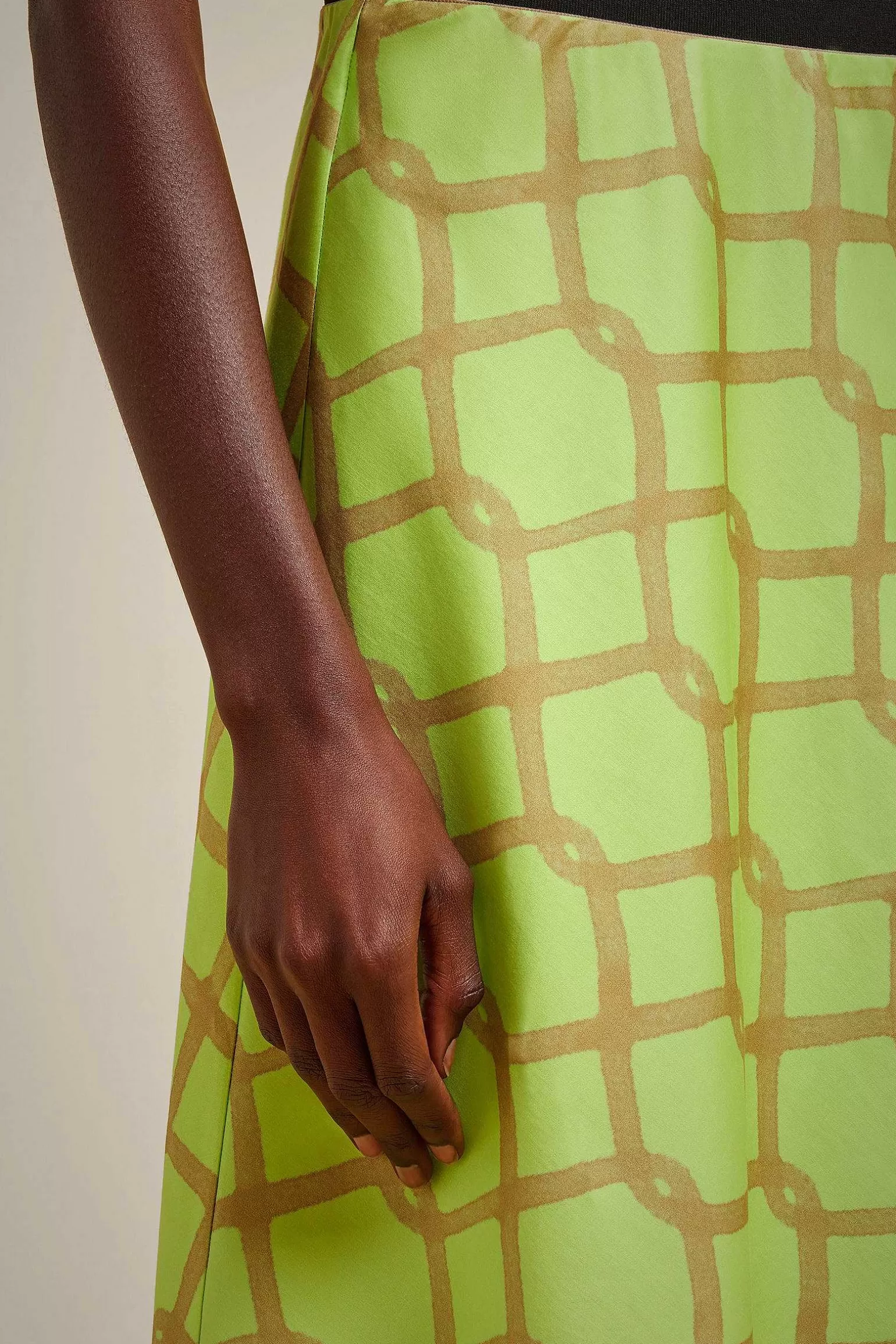 Shop Liviana conti Gonna Rete Lime/Argilla | Rete Marea/Bianco
