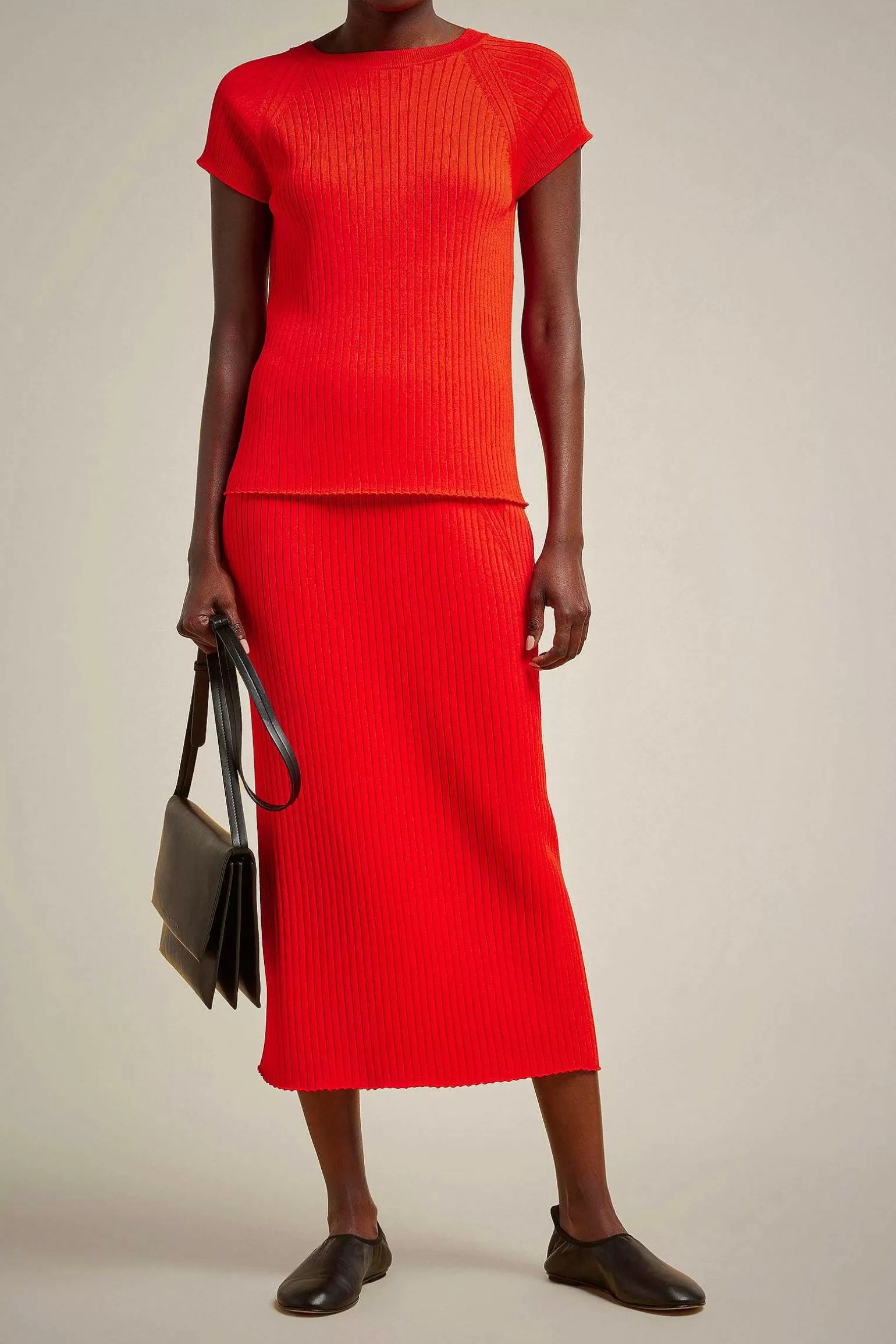 Shop Liviana conti Gonna A Coste Bacca Di Goji | Nero
