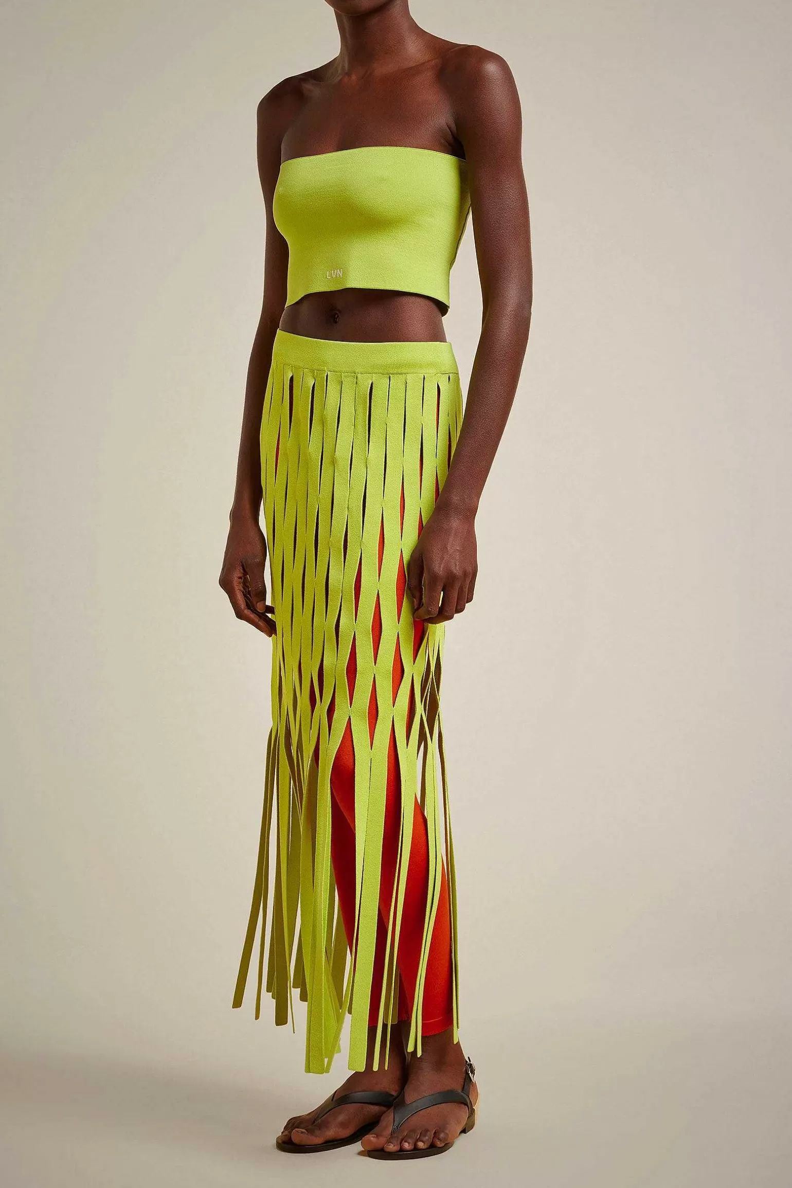 Online Liviana conti Gonna Intreccio A Rete Cyber Lime | Nero