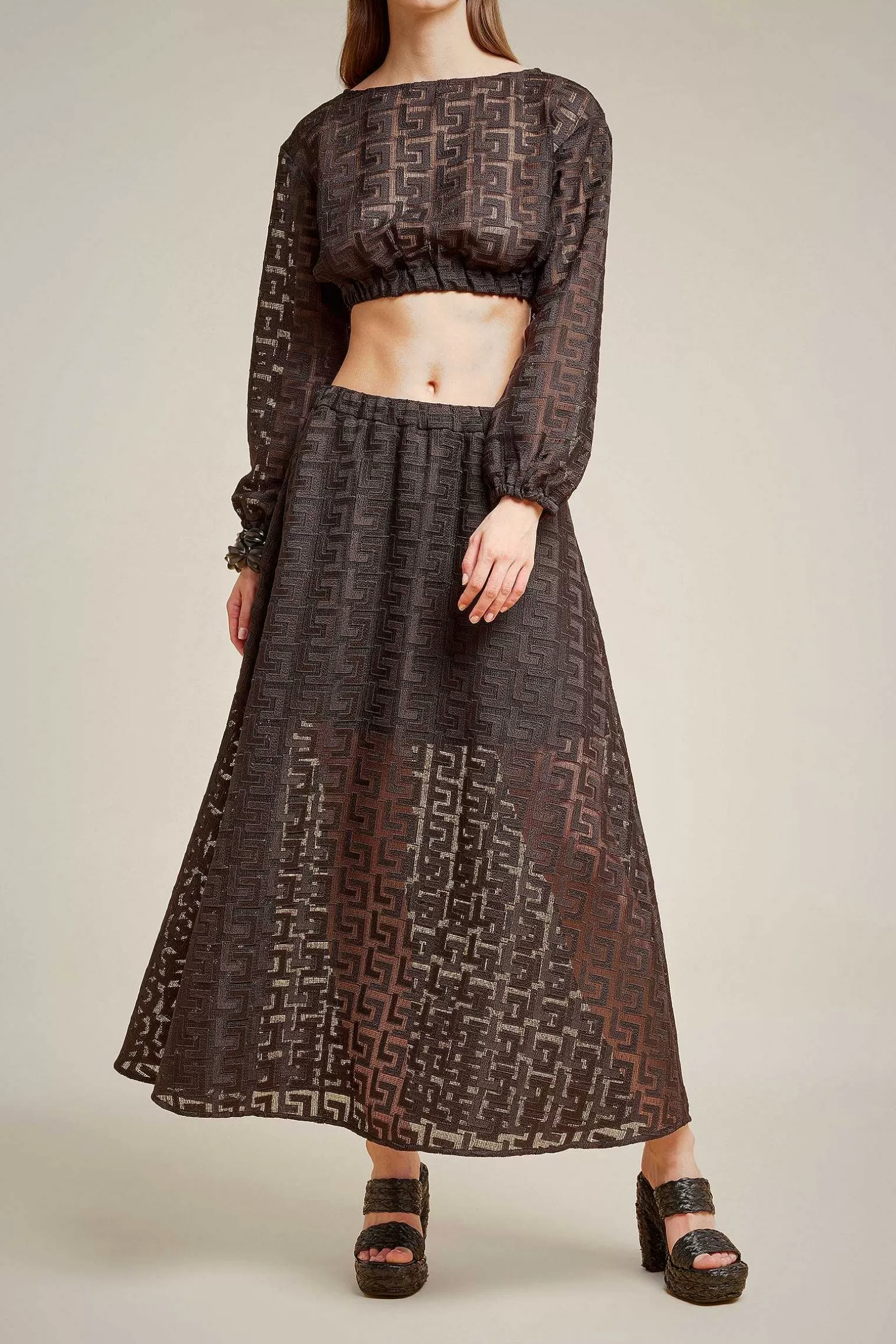 Discount Liviana conti Gonna Macrame' Moro