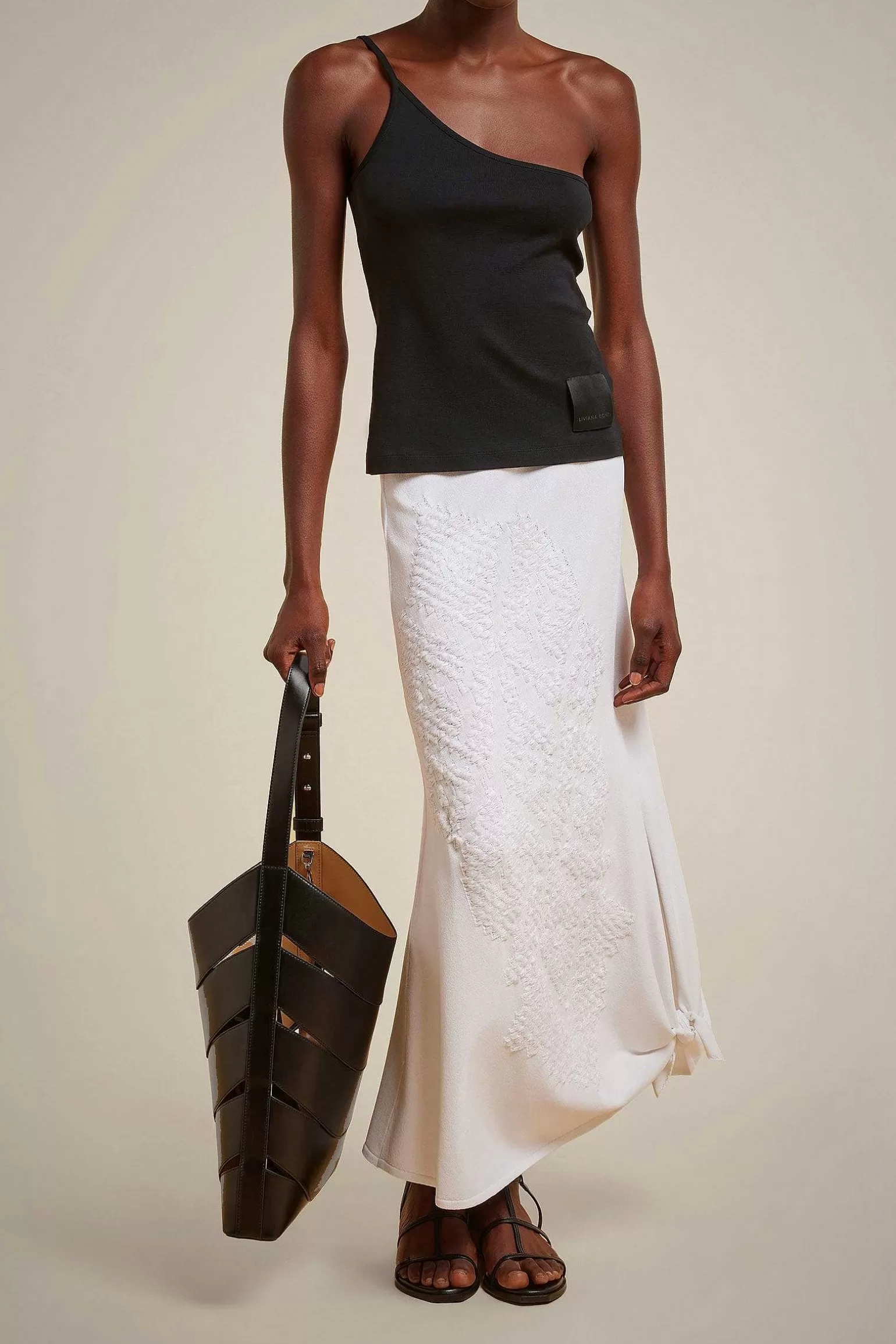 Store Liviana conti Gonna Tramata Bianco
