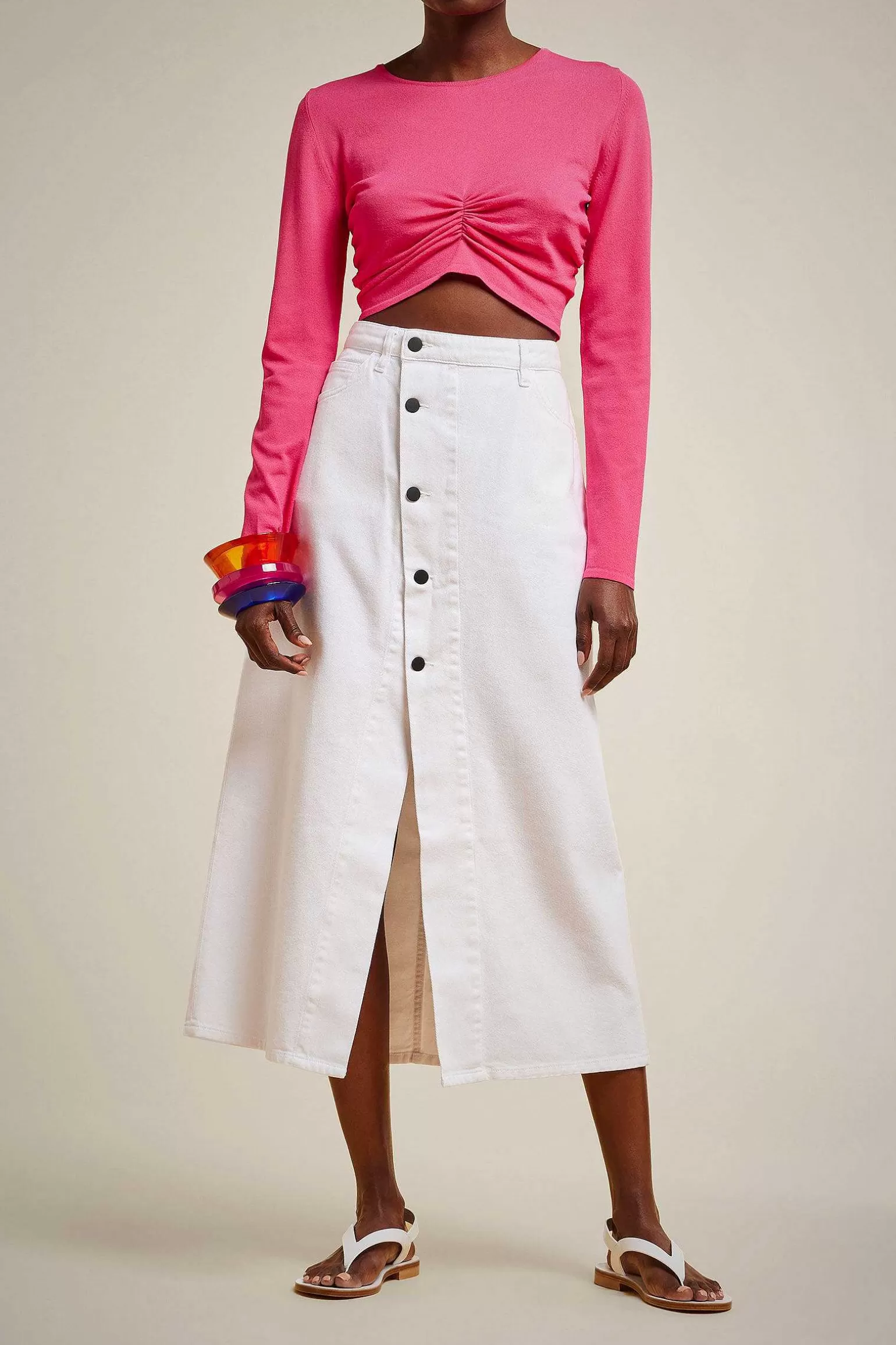 Cheap Liviana conti Maglia Crop Rosa Ruby | Granita Al Lampone