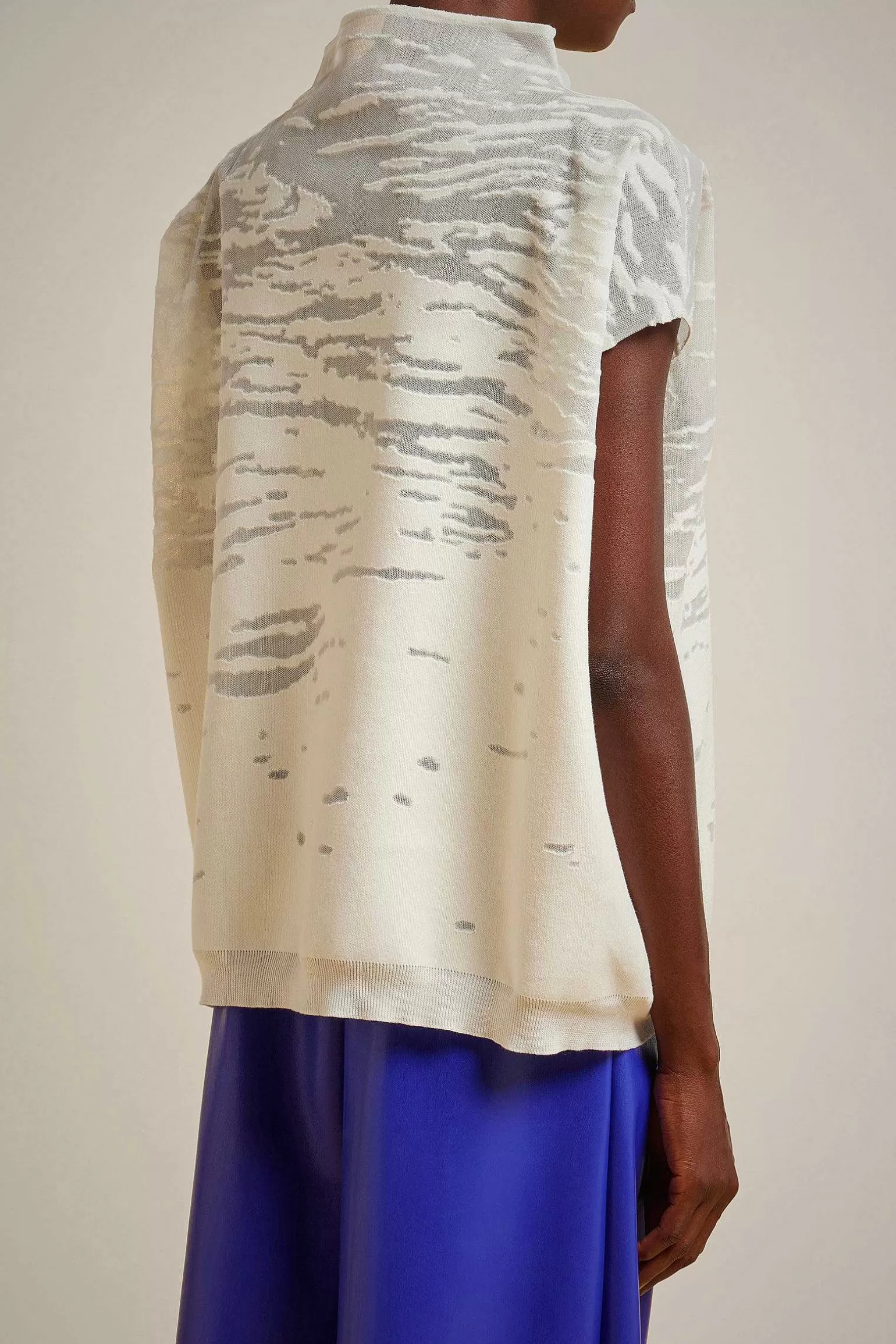 New Liviana conti Maglia Devore' Bianco