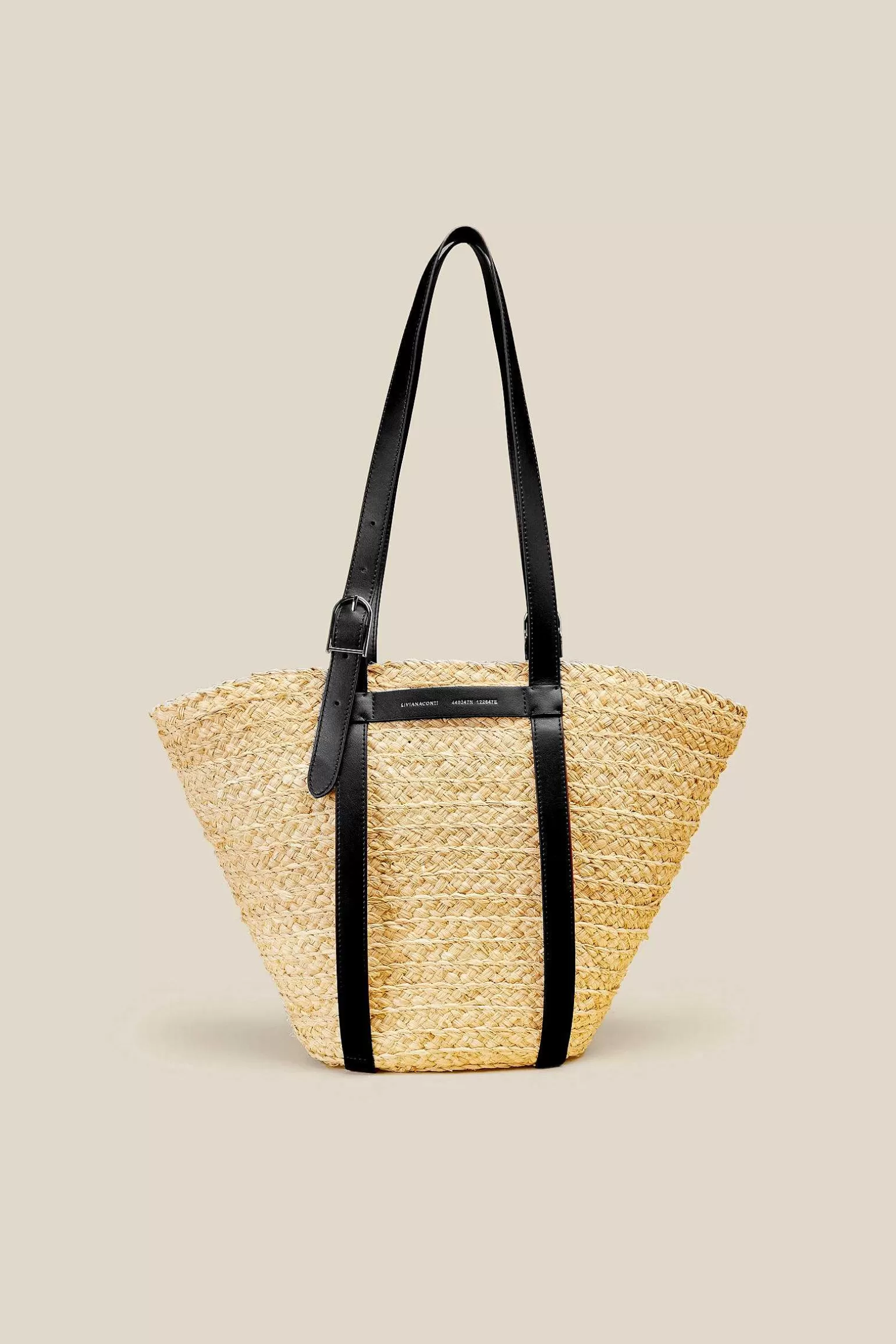 Hot Liviana conti Maxi Tote Rafia Naturale/Bianco | Naturale/Nero | Naturale/Ossido