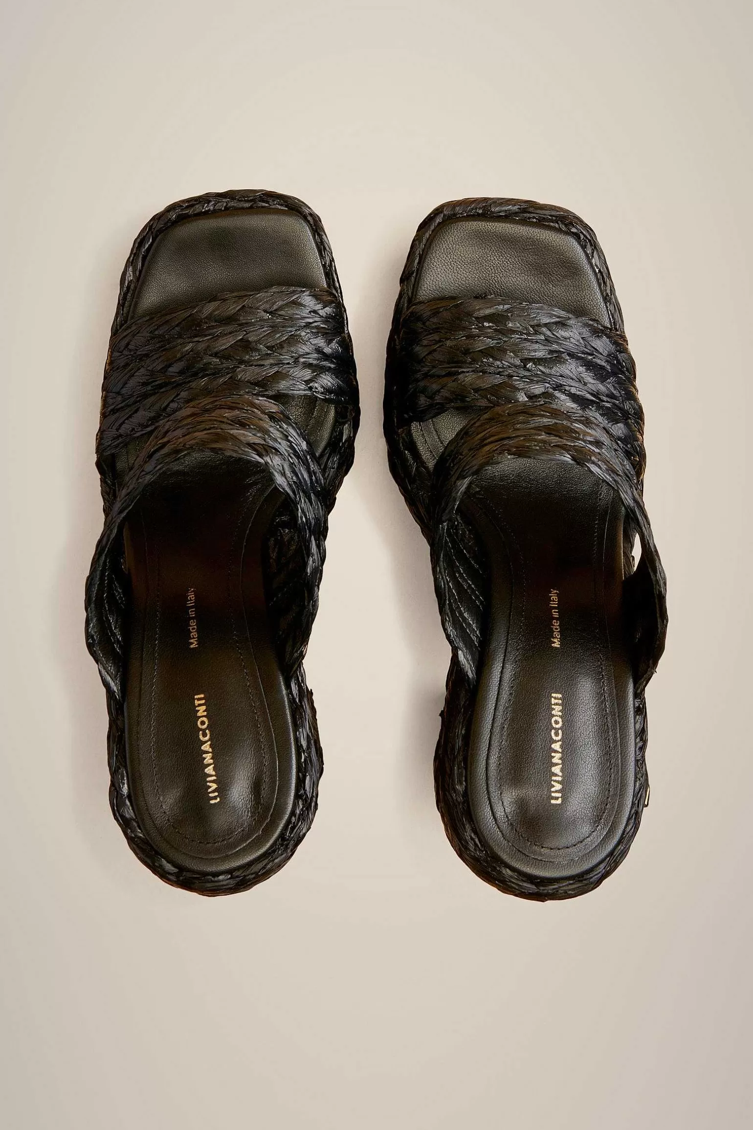 Online Liviana conti Mule Platform Fascia Nero