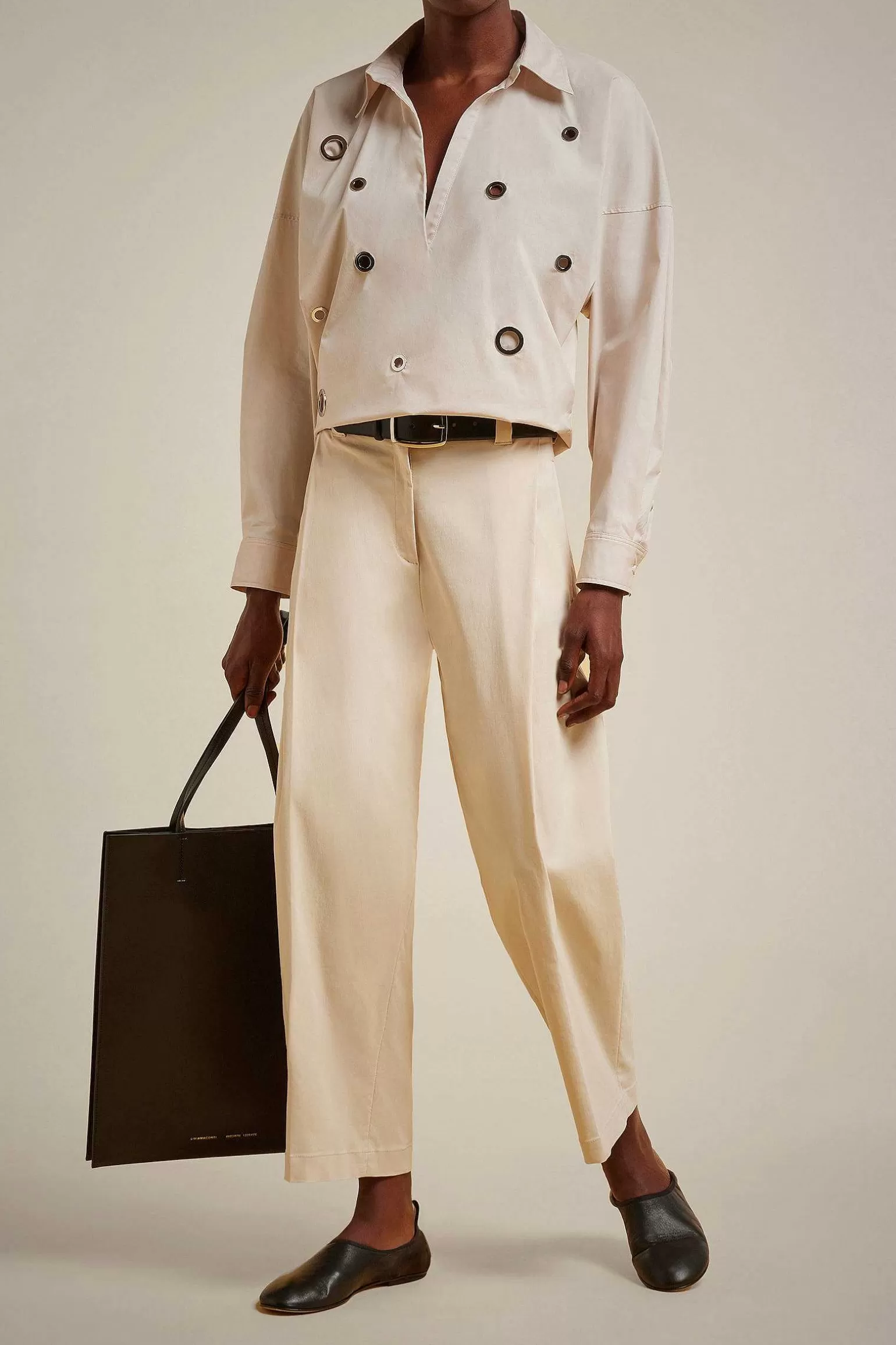 Store Liviana conti Pantalone Latte D'Avena | Nero