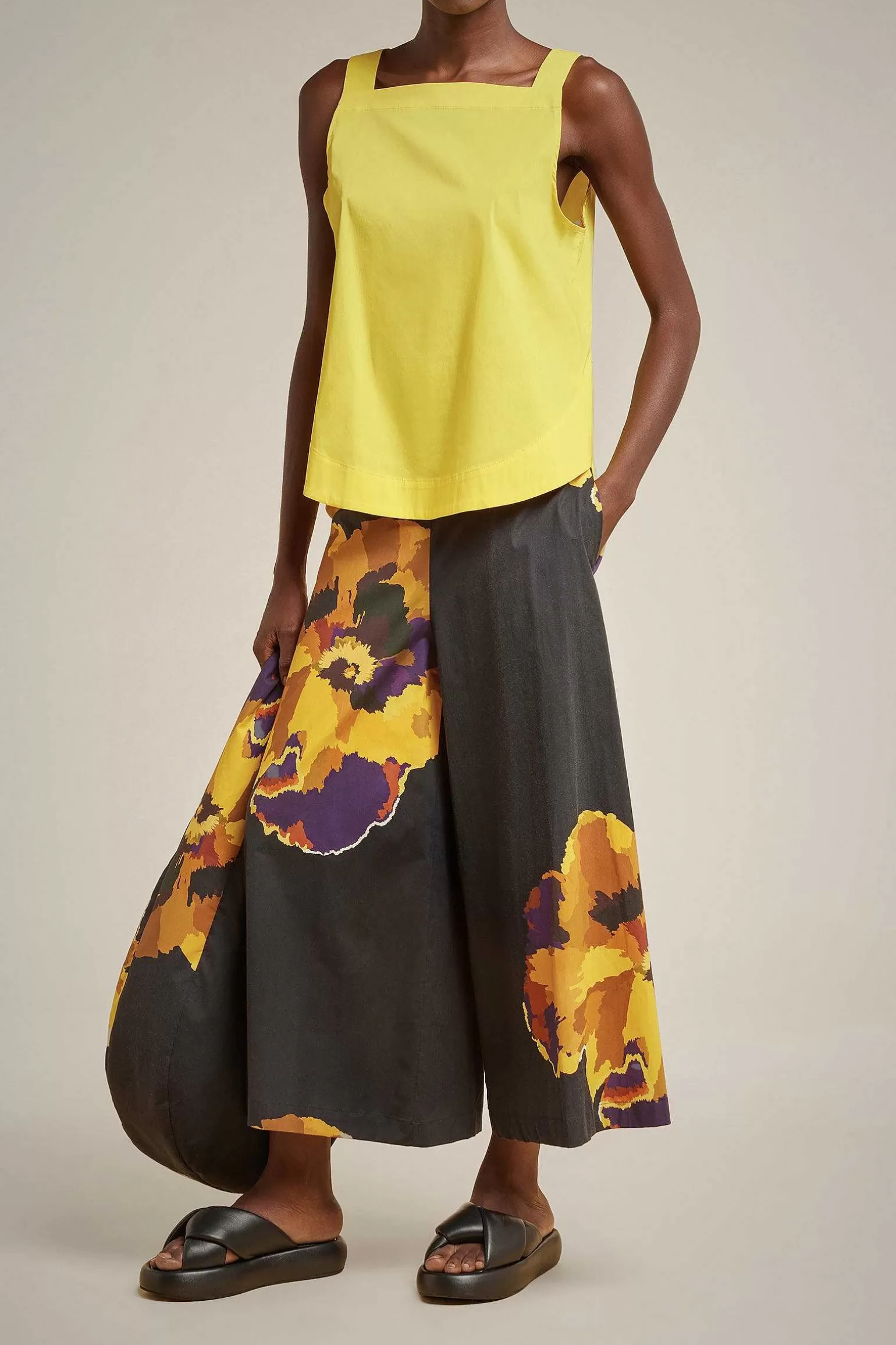New Liviana conti Pantalone Viola Tricolor | Pois Bianco/Calce