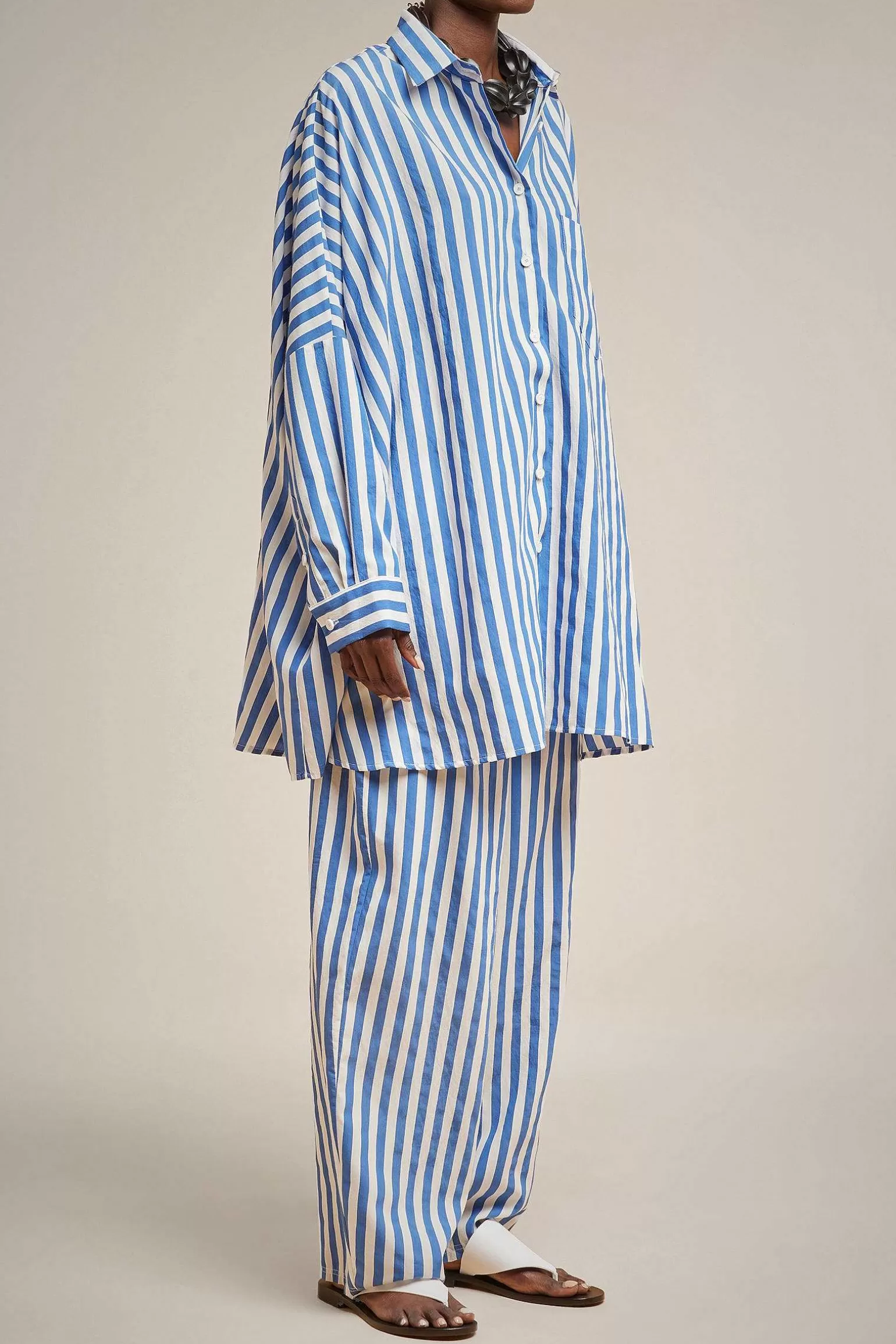 Fashion Liviana conti Pantalone Riga Media Bluette