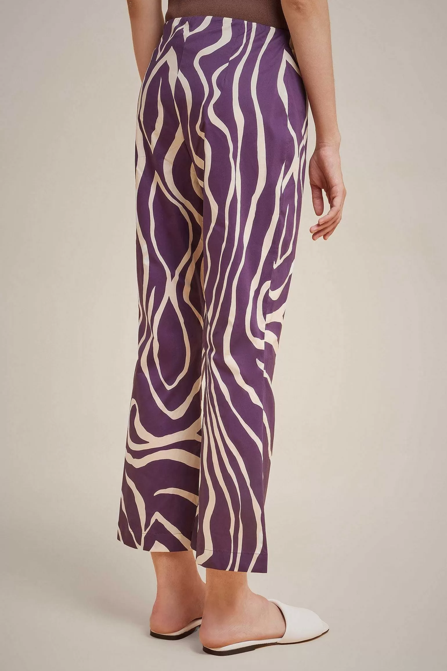 Clearance Liviana conti Pantalone Fiore Stencil Bosco | Venatura Bacca