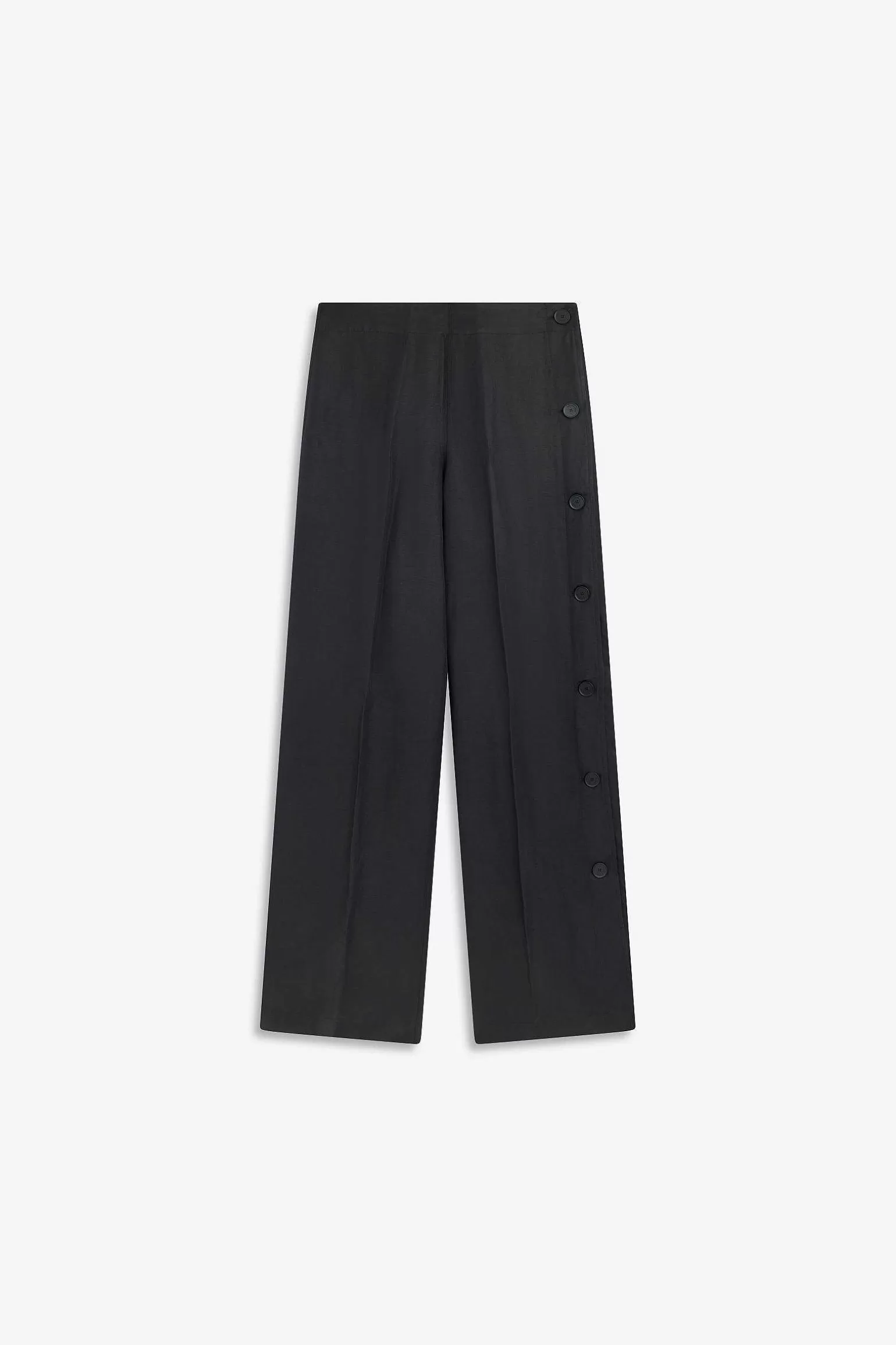 Shop Liviana conti Pantalone Bottoni Bianco | Nero
