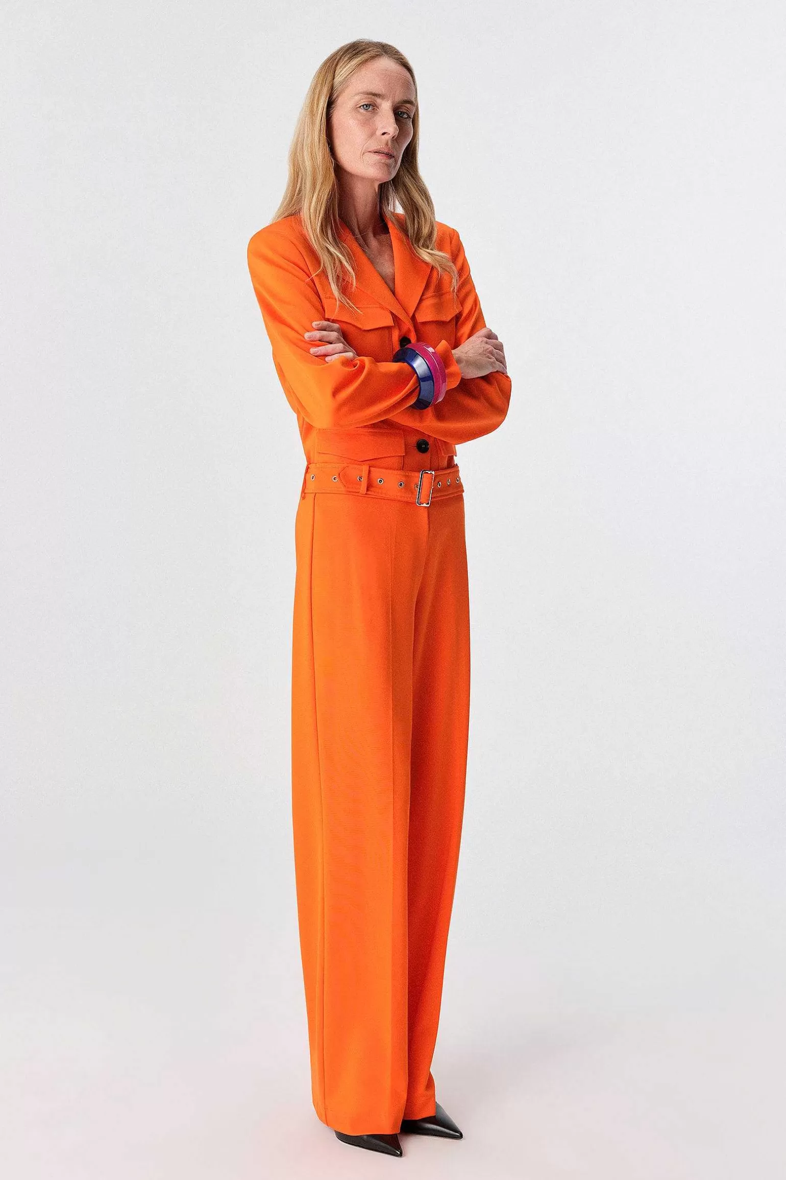 Fashion Liviana conti Pantalone Con Cintur Mandarino | Nero