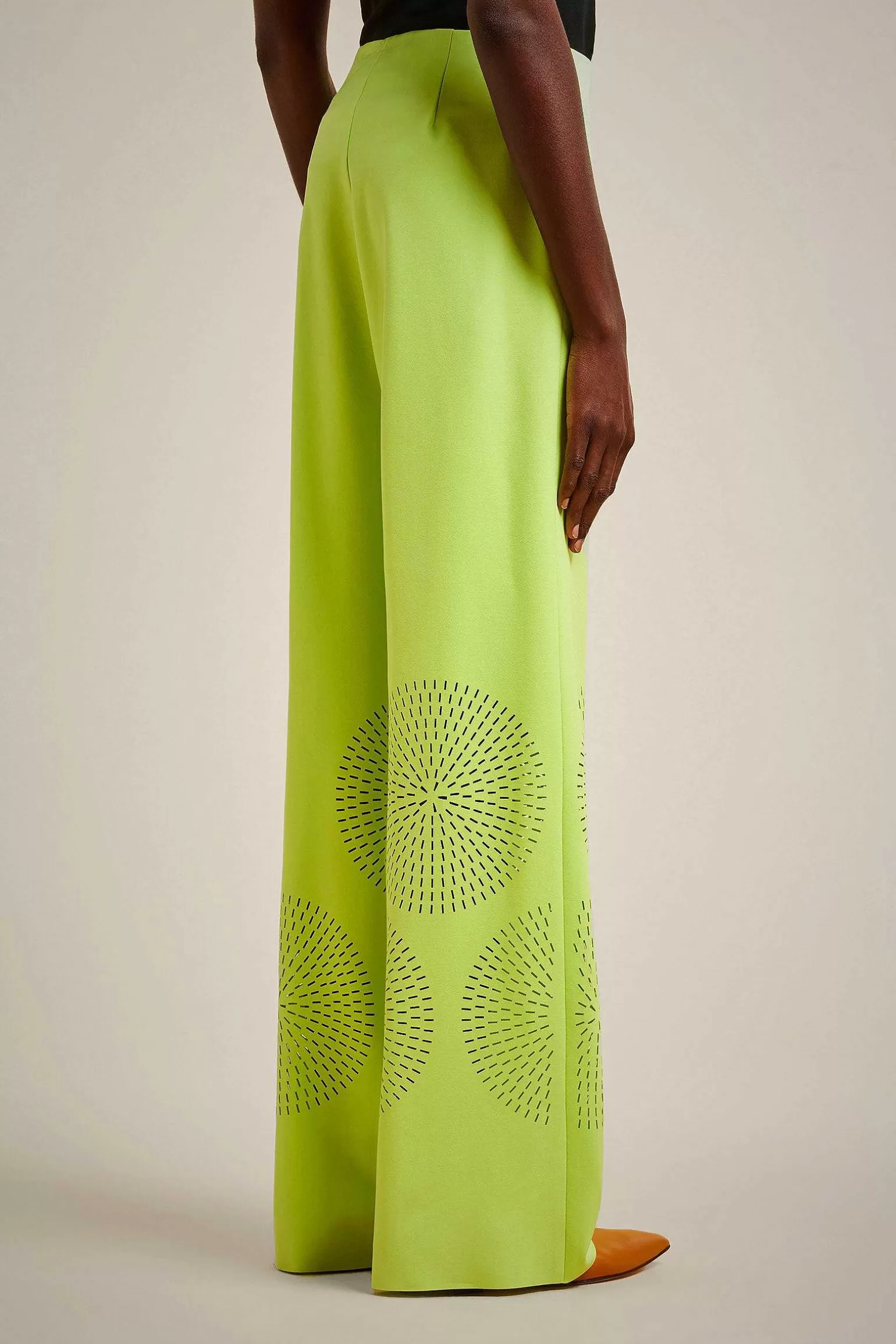 Best Sale Liviana conti Pantalone Con Laser Cyber Lime | Nero