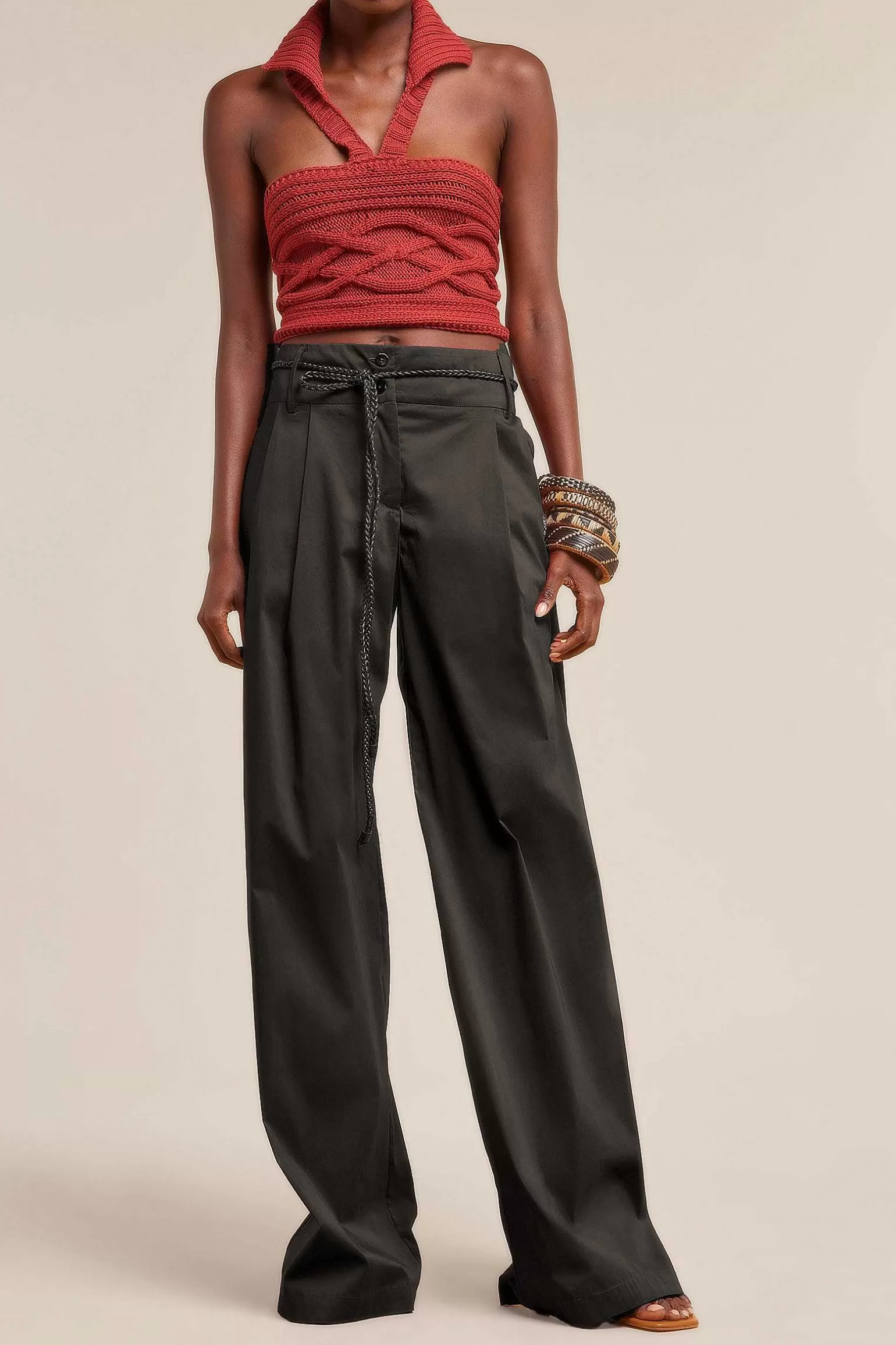 Clearance Liviana conti Pantalone Palazzo Crazy Lemon | Ossido | Nero