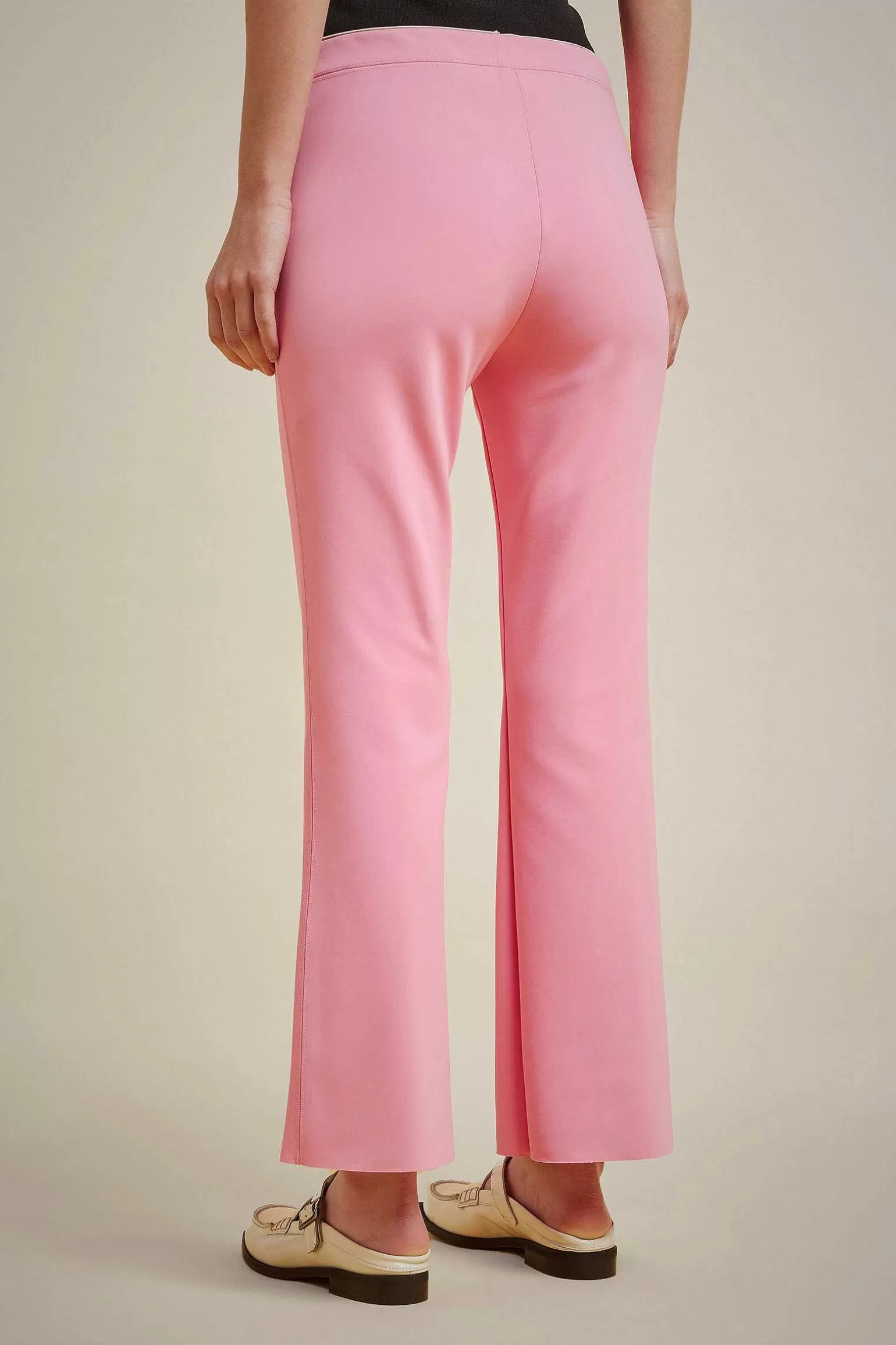 Shop Liviana conti Pantalone Svasato Rosa Ruby | Notte | Latte D'Avena | Nero