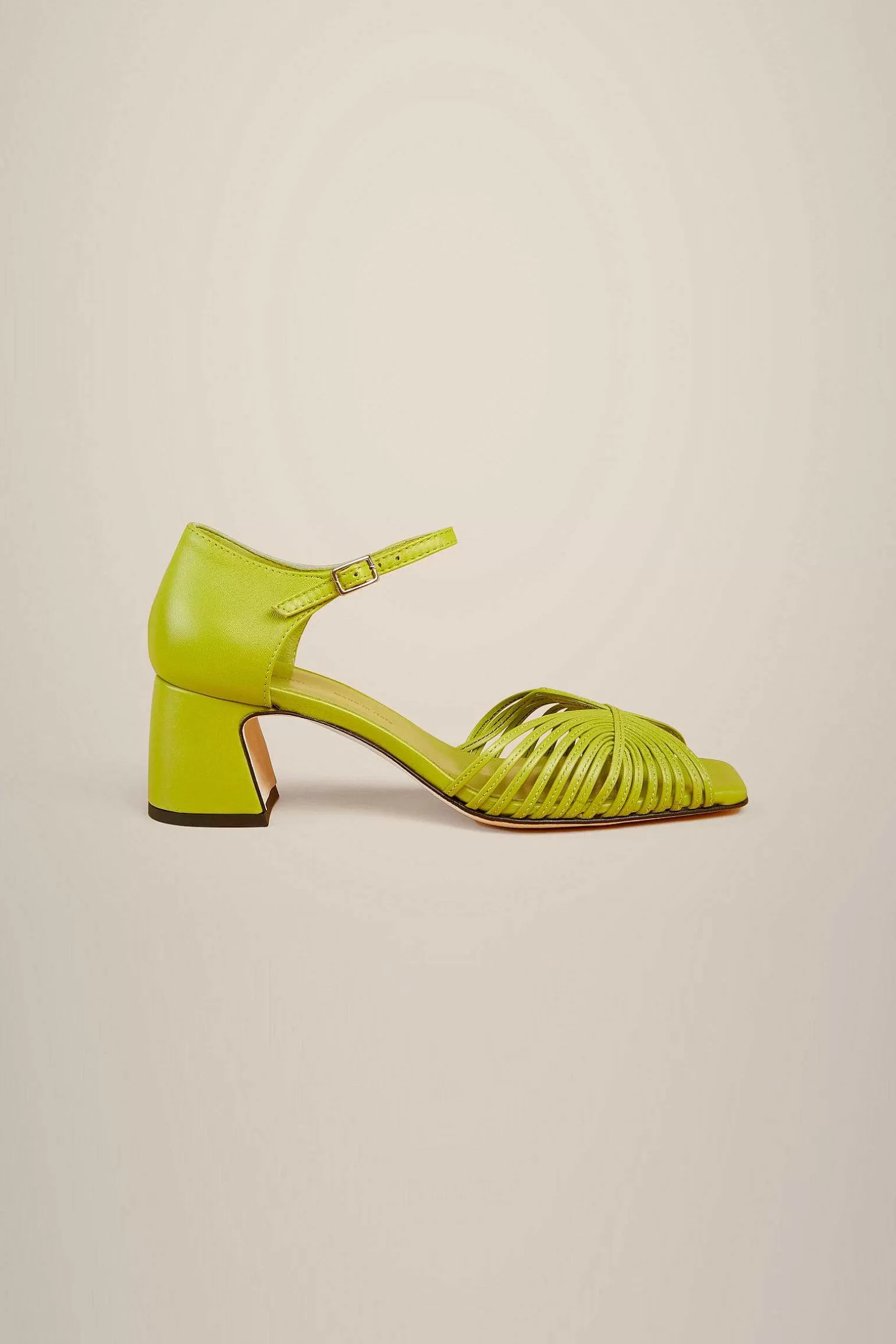 Sale Liviana conti Pumps Tomaia Intrecciata Clorofilla | Mostarda | Nero
