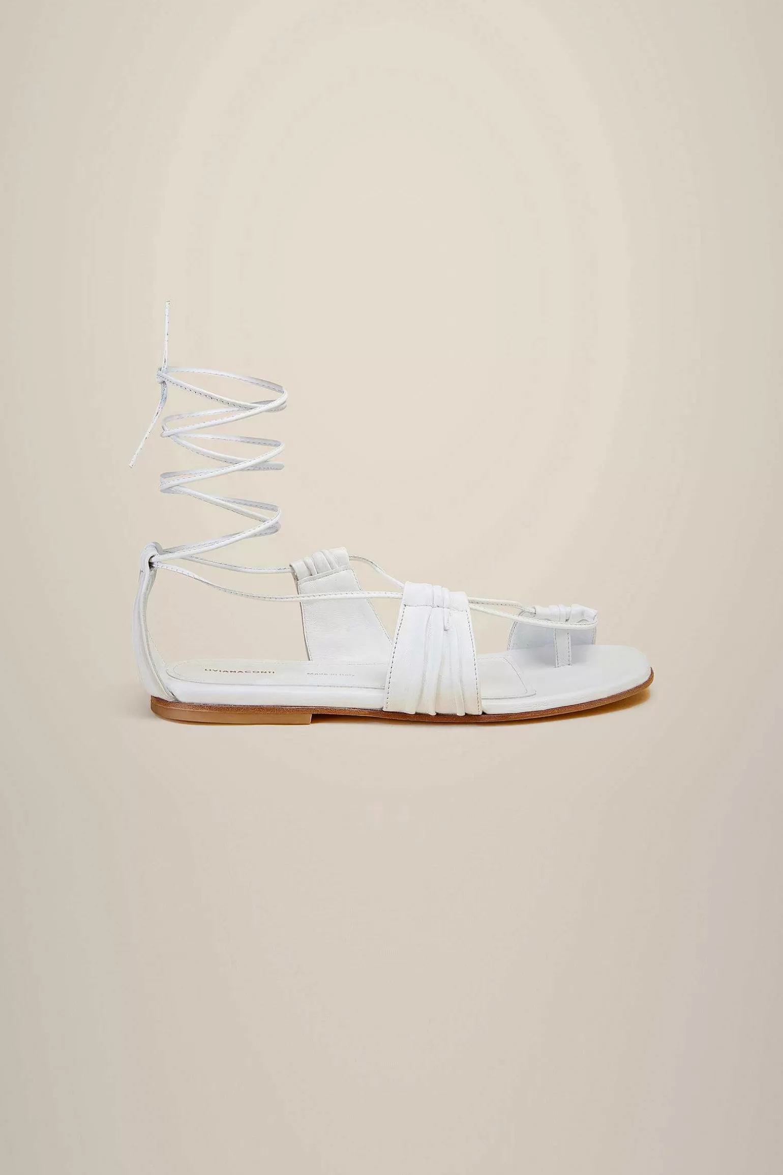 Shop Liviana conti Sandalo Flat Bianco | Nero