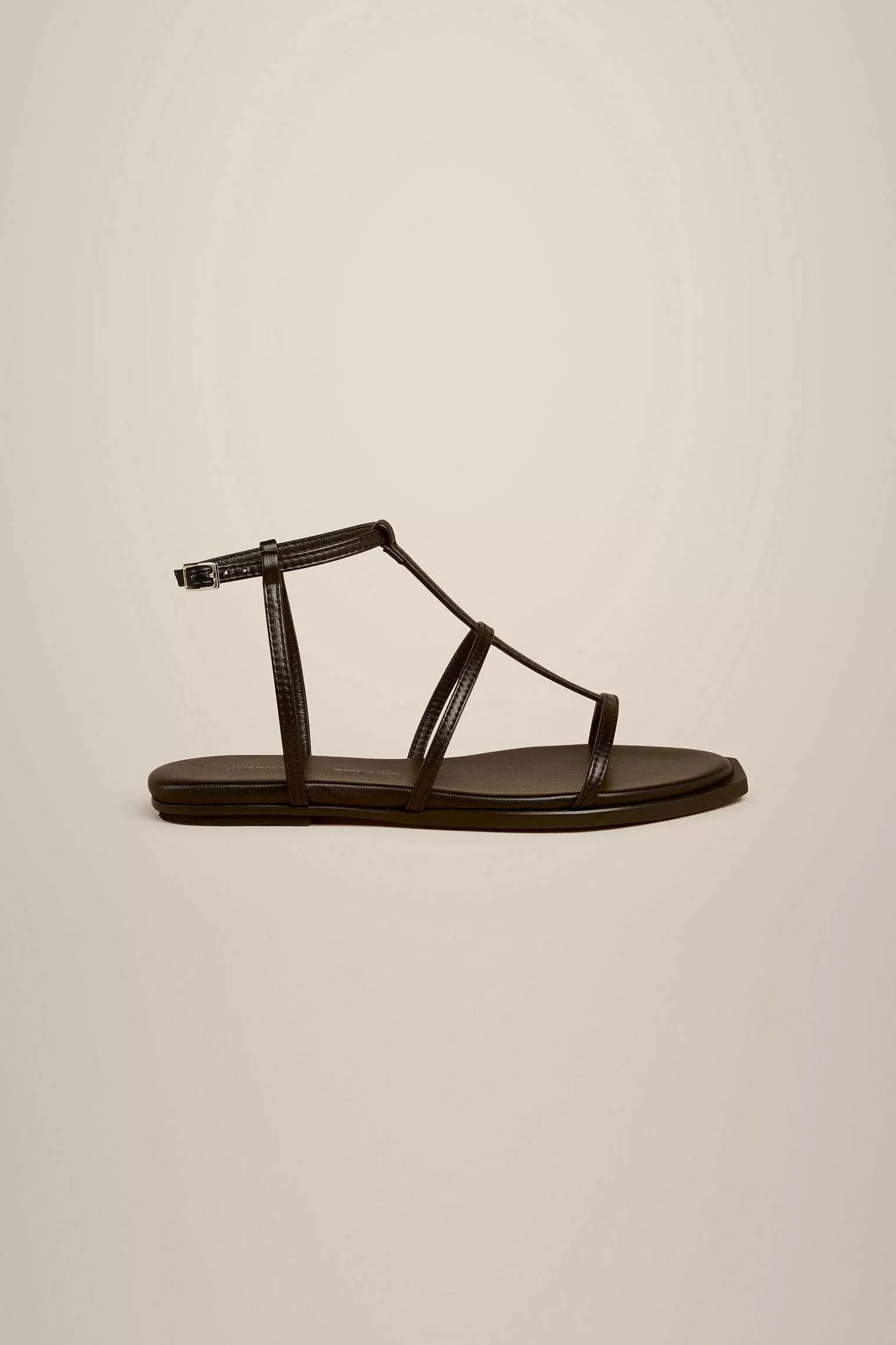 New Liviana conti Sandalo Flat T-Bar Nero