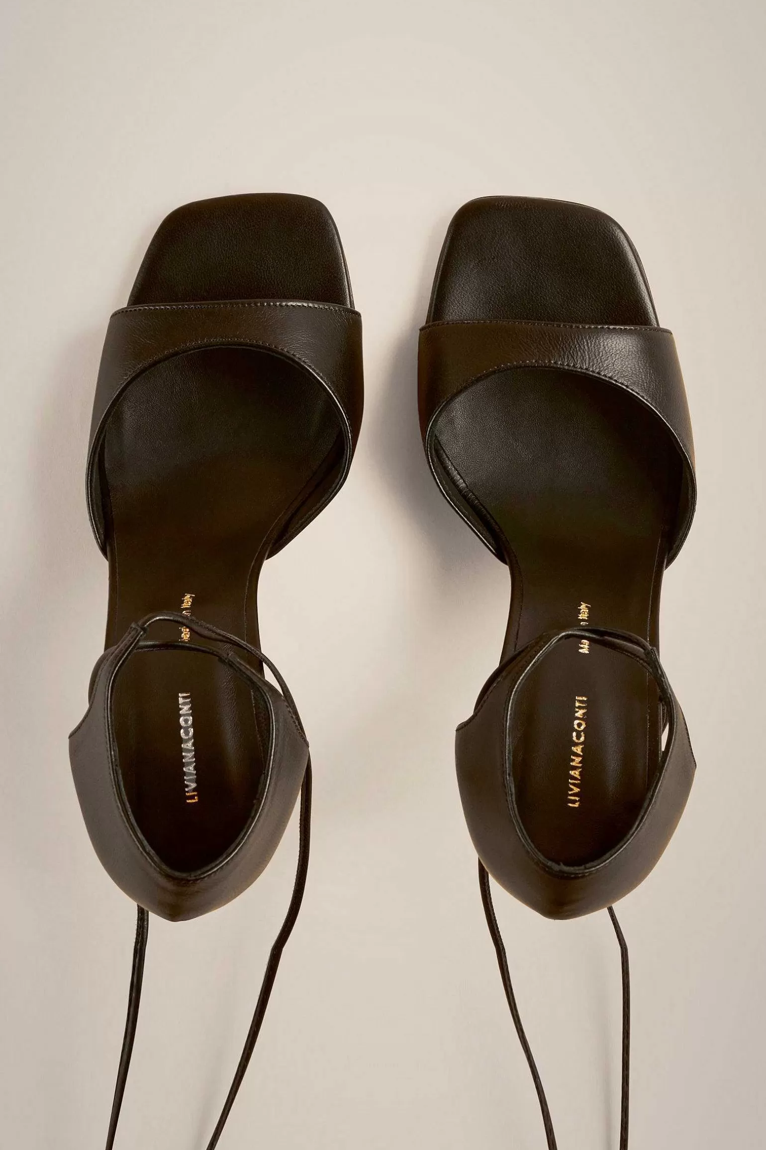 New Liviana conti Sandalo Laccio Cavig Nero