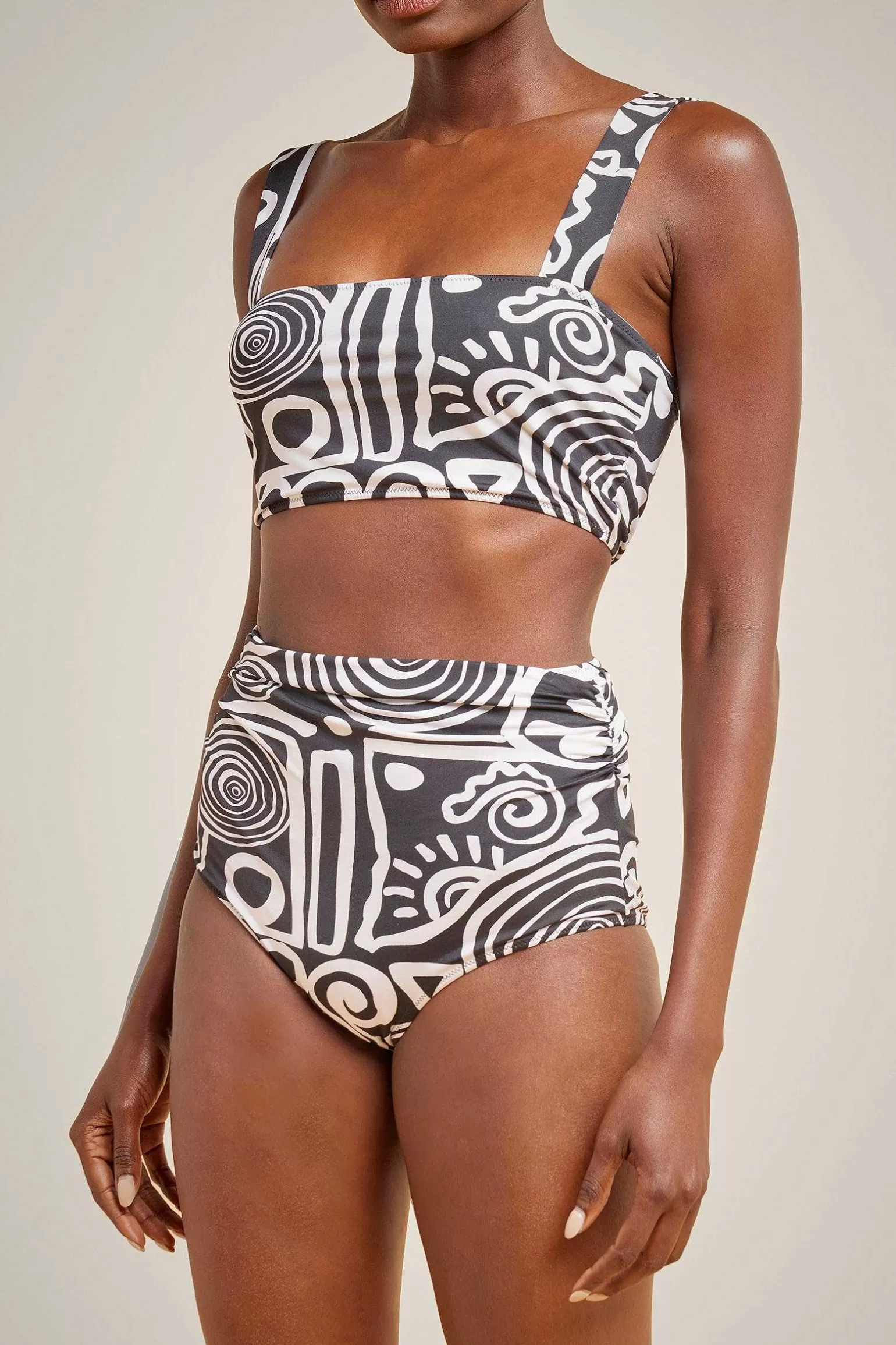 Shop Liviana conti Slip Bikini Graffito Nero/Bianco