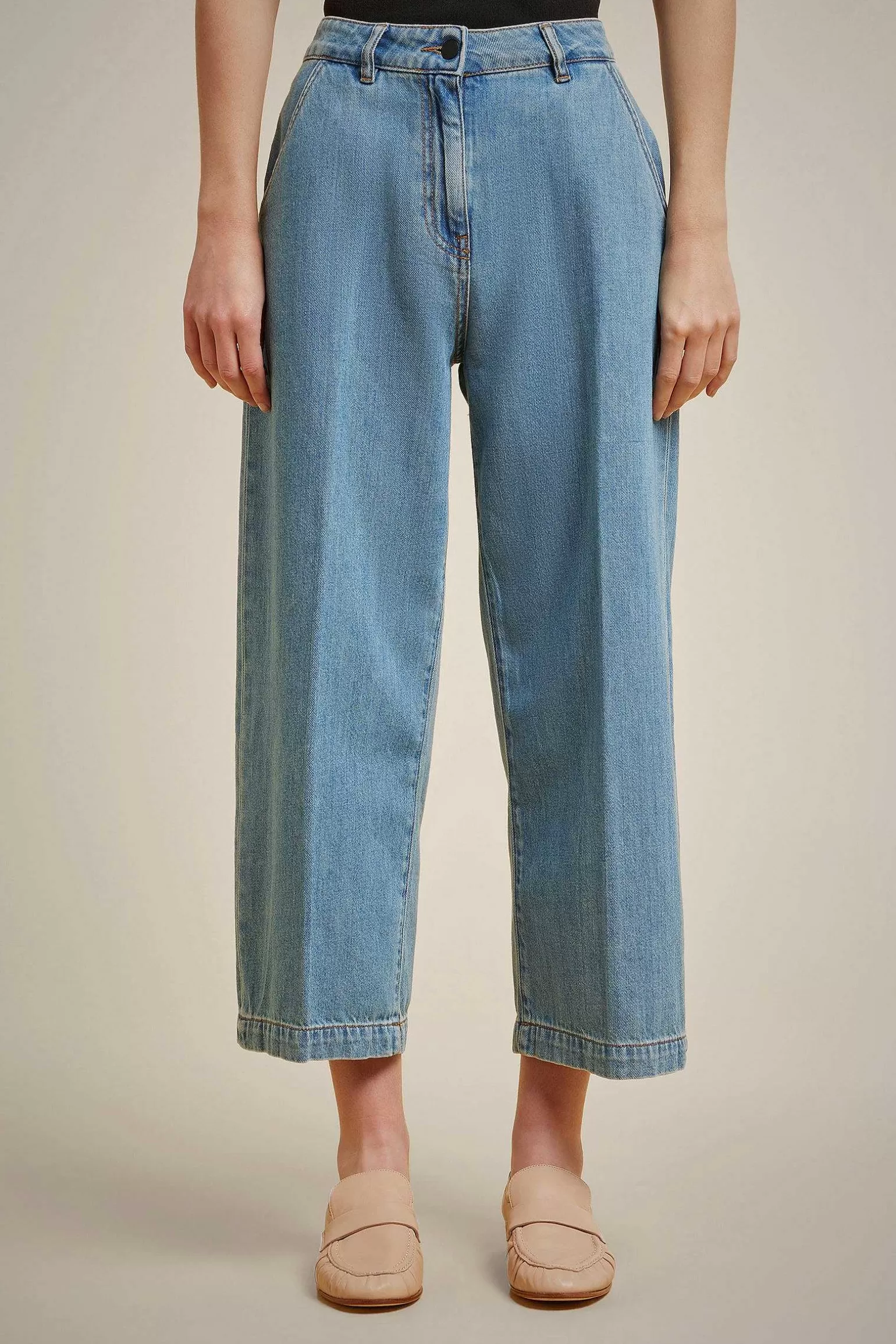 Fashion Liviana conti Straight Fit Denim Mid Blu Denim