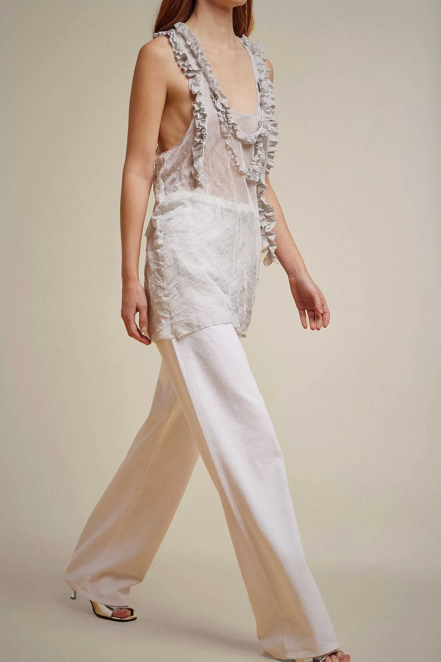 Shop Liviana conti Top Rouches Bianco