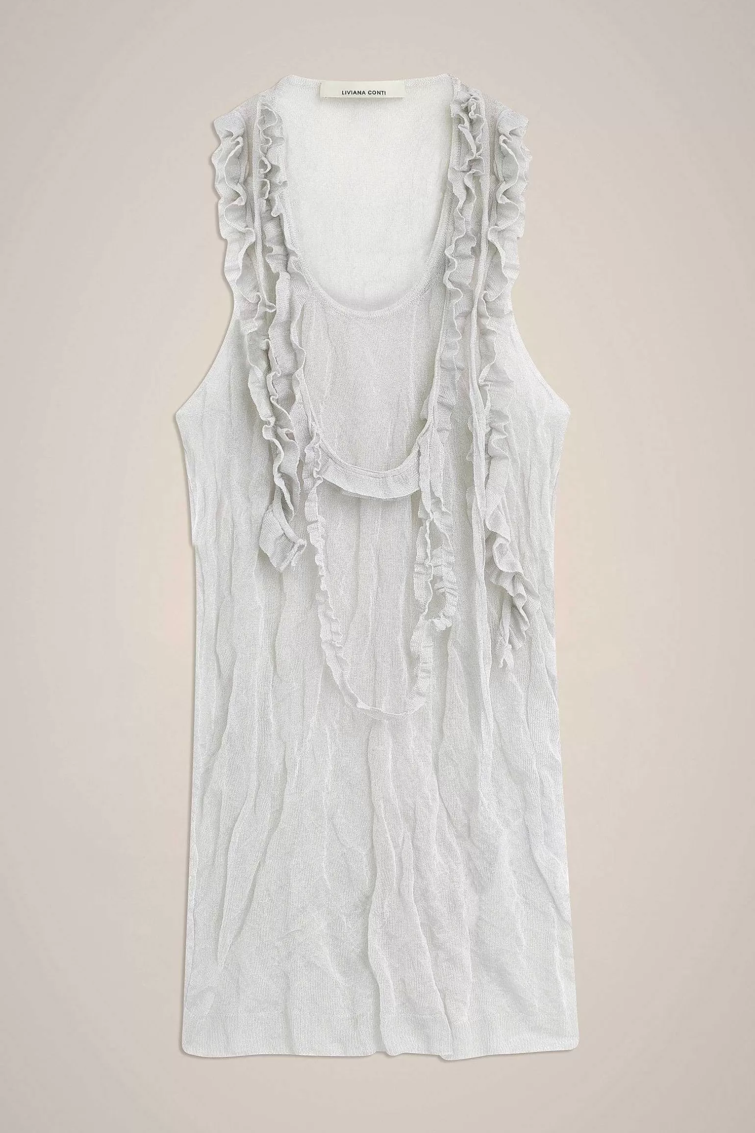Shop Liviana conti Top Rouches Bianco