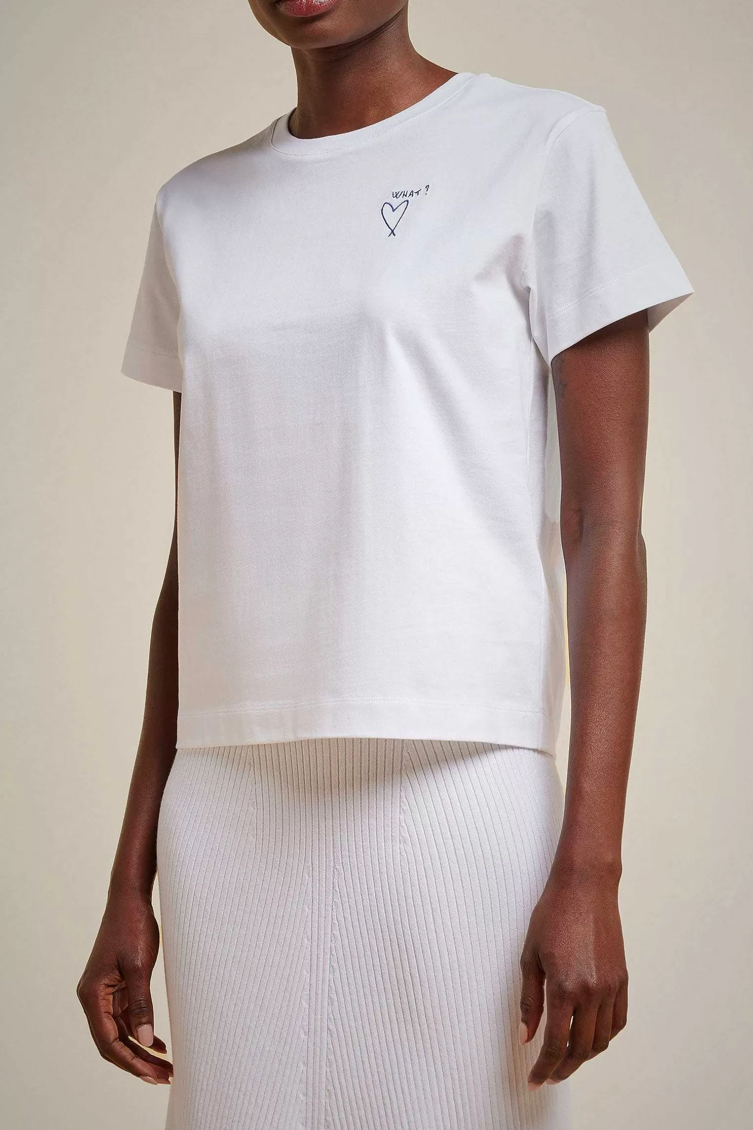 Hot Liviana conti T-Shirt Borchie Bianco | Nero