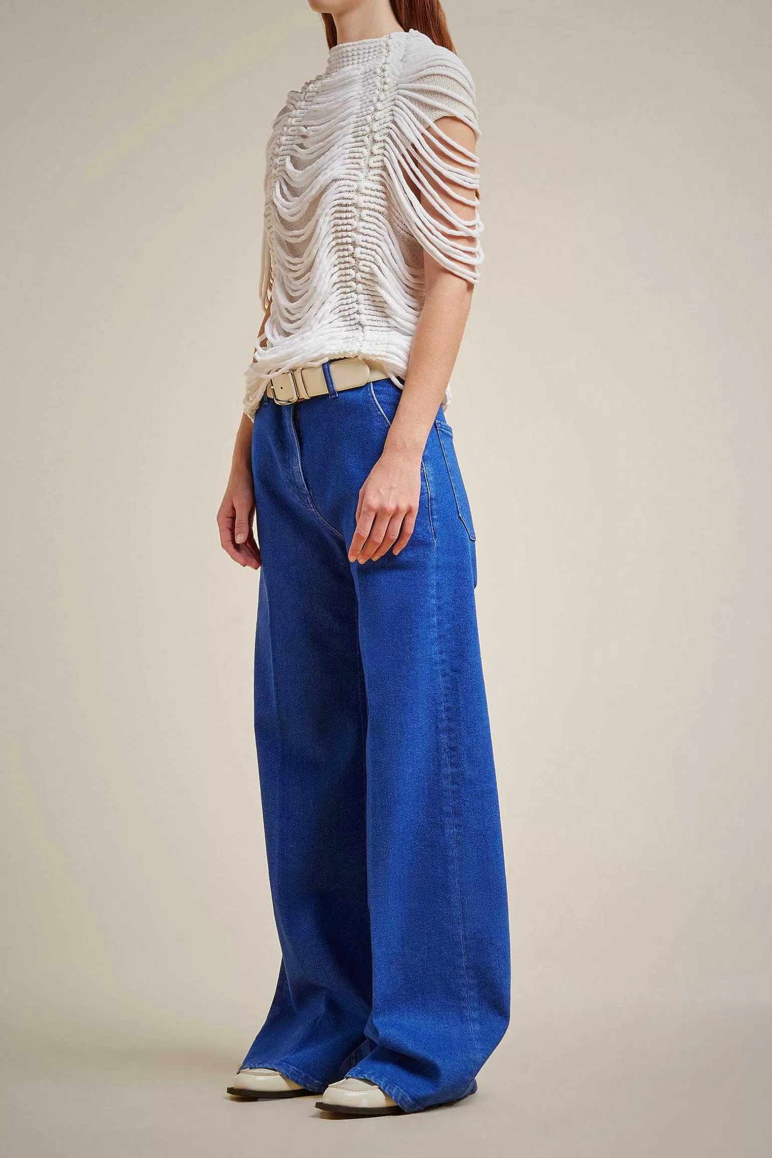 New Liviana conti Wide Leg Denim Baby Blue